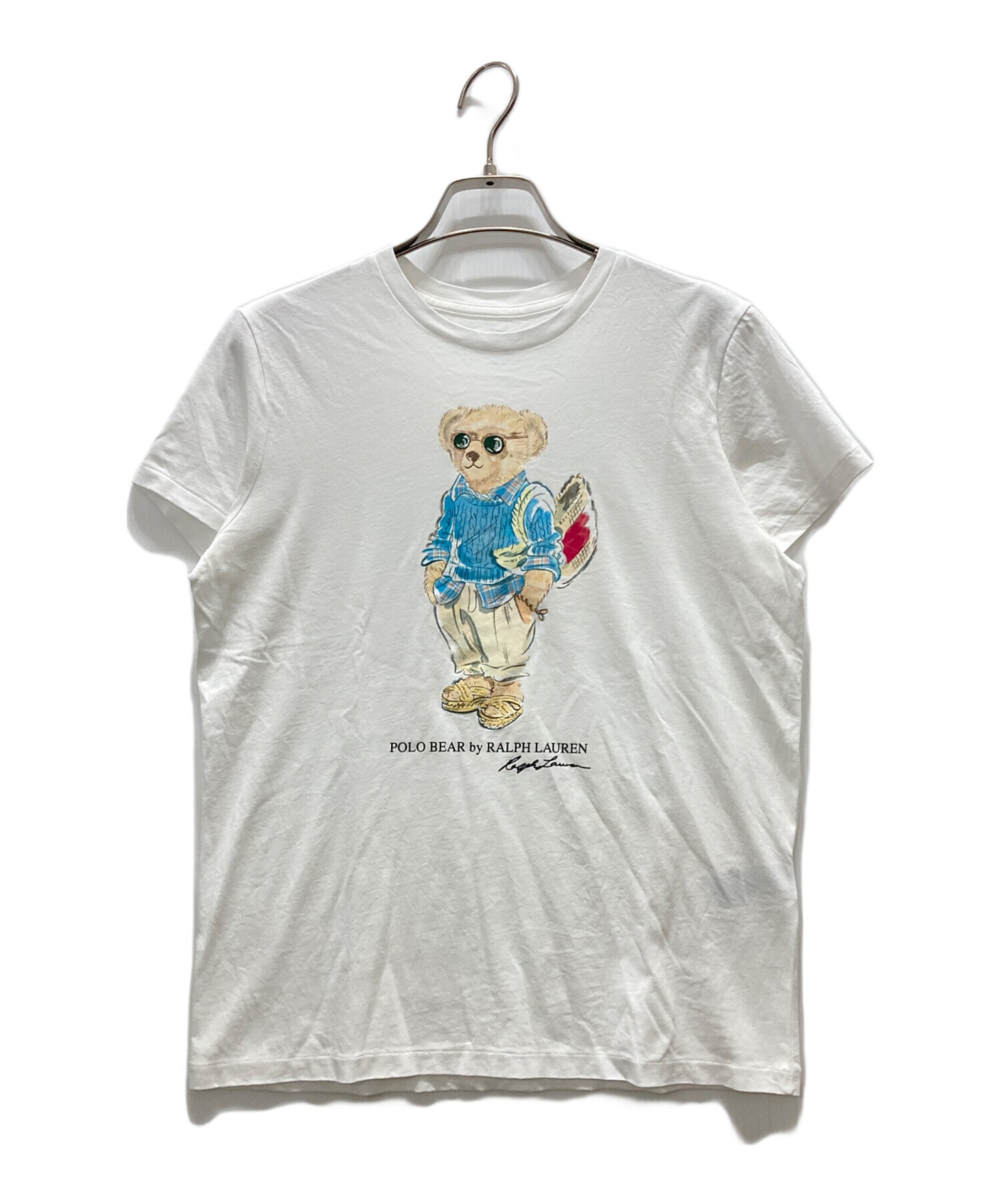 ポロベアプリント ホワイト Tシャツ 中古・古着通販】POLO RALPH LAUREN (ポロ・ラルフローレン) ポロベア