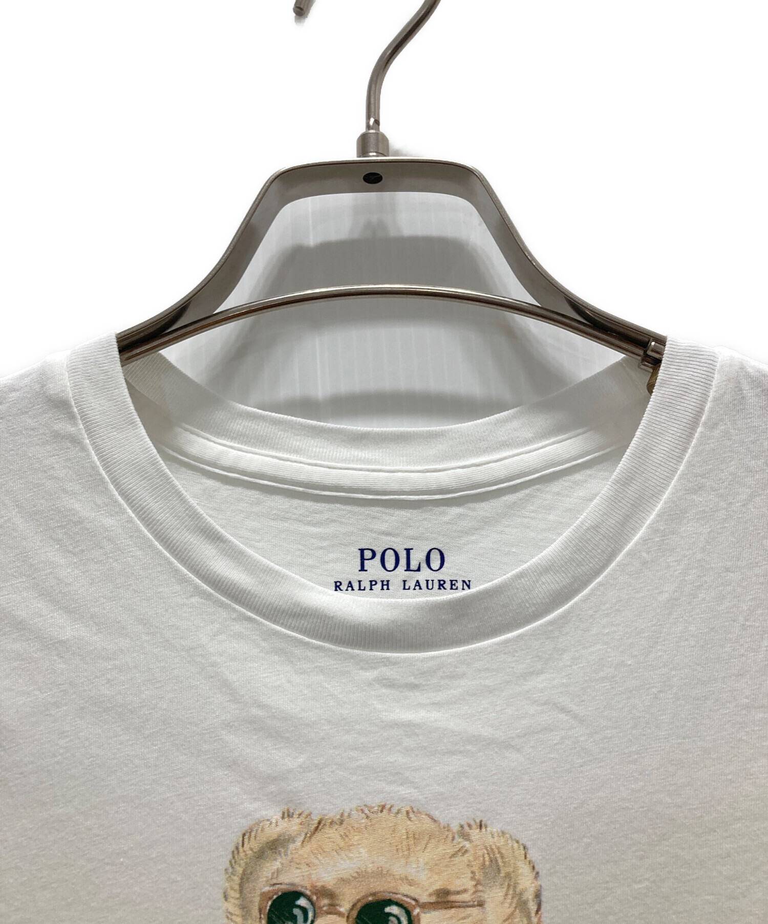 ポロベアプリント ホワイト Tシャツ 中古・古着通販】POLO RALPH LAUREN (ポロ・ラルフローレン) ポロベア