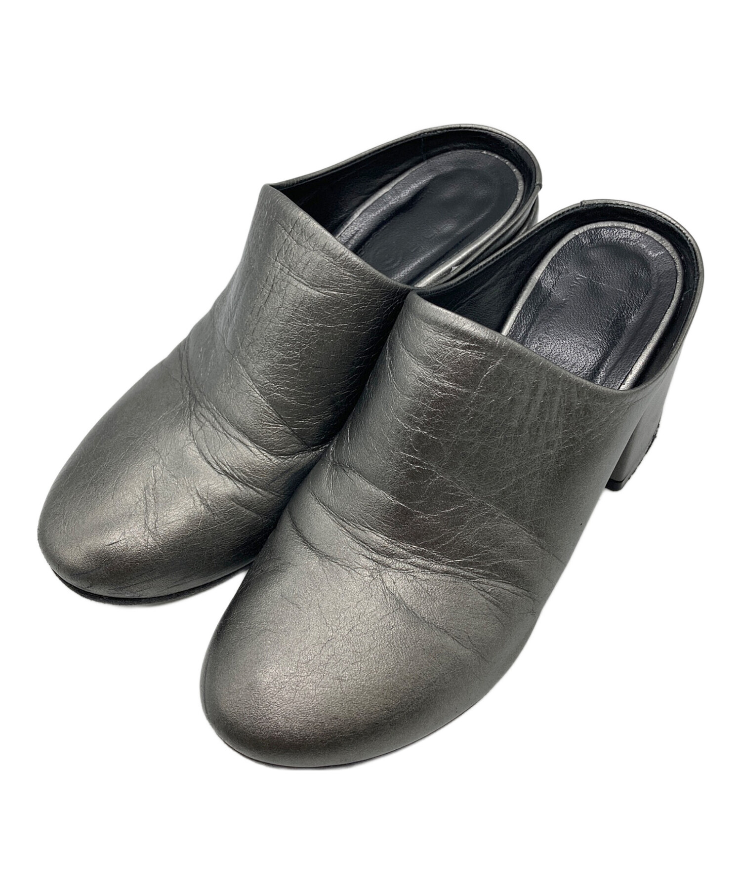箱付き美品 メゾン マルジェラ レザー ミュール サボ サンダル シューズ 中古・古着通販】MM6 Maison Margiela (エムエムシックスメゾン