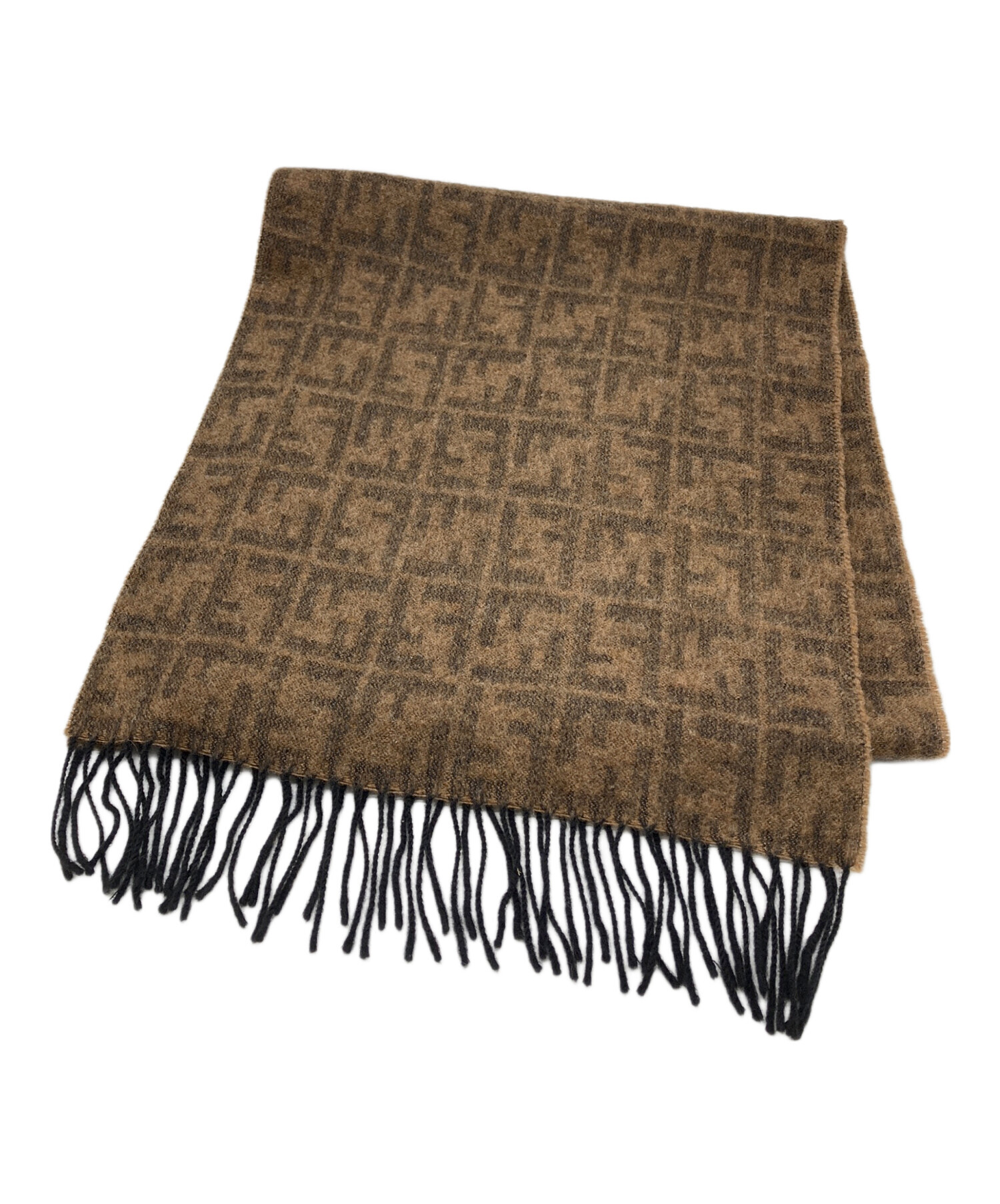 中古・古着通販】FENDI (フェンディ) ズッカ柄フリンジマフラー