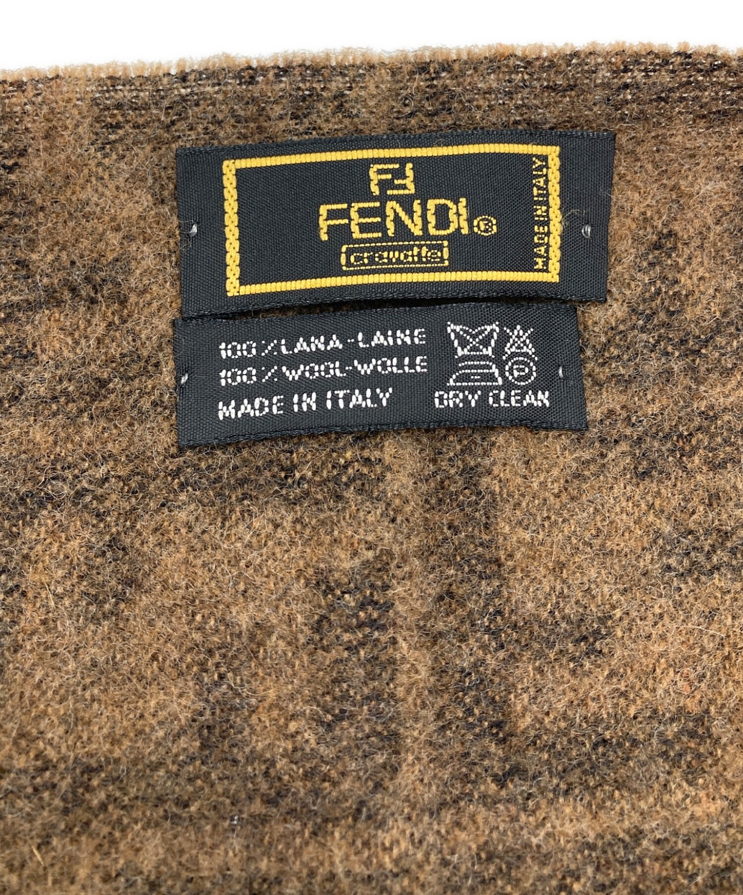 中古・古着通販】FENDI (フェンディ) ズッカ柄フリンジマフラー