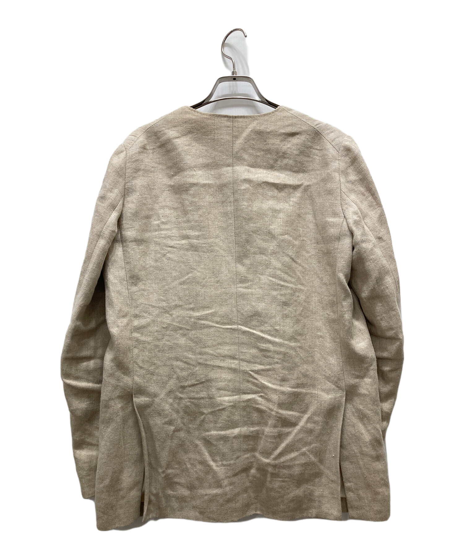 中古・古着通販】Plage (プラージュ) Collarless ジャケット ベージュ