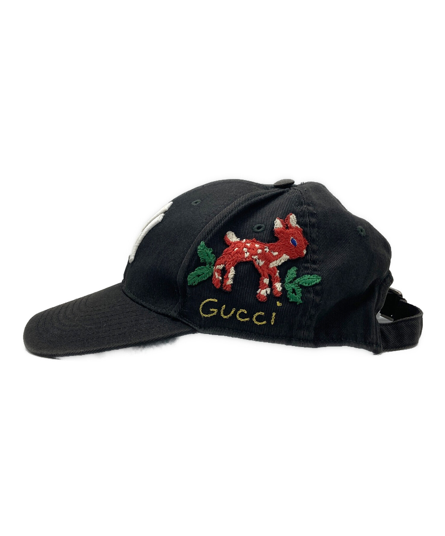 中古・古着通販】GUCCI (グッチ) NYY 刺繍ベースボールキャップ/MLB