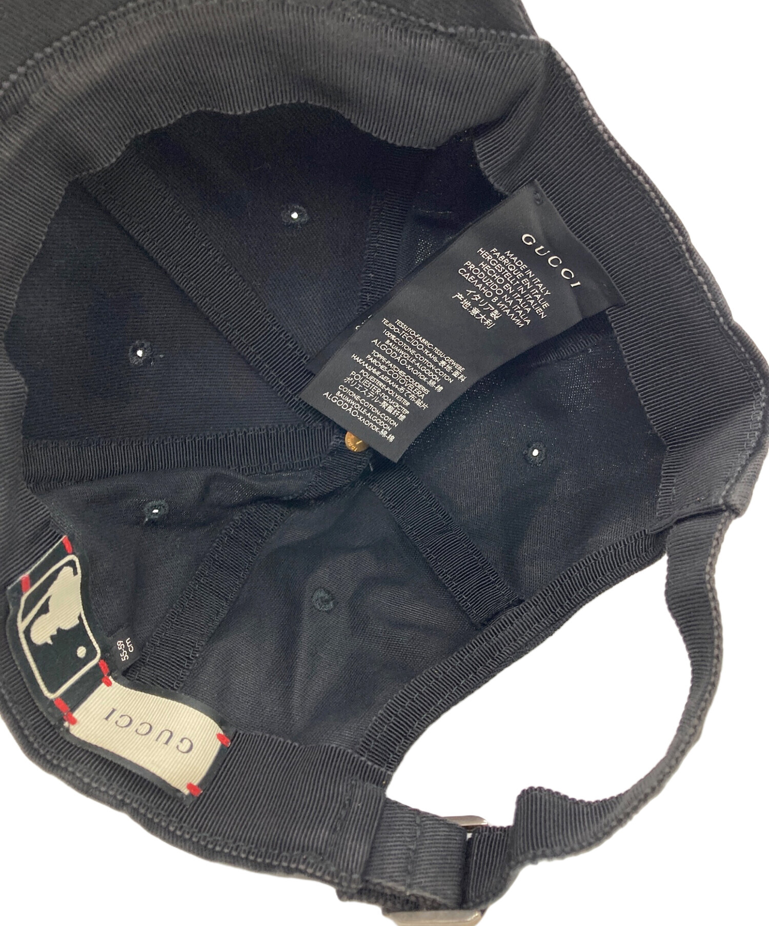 中古・古着通販】GUCCI (グッチ) NYY 刺繍ベースボールキャップ/MLB