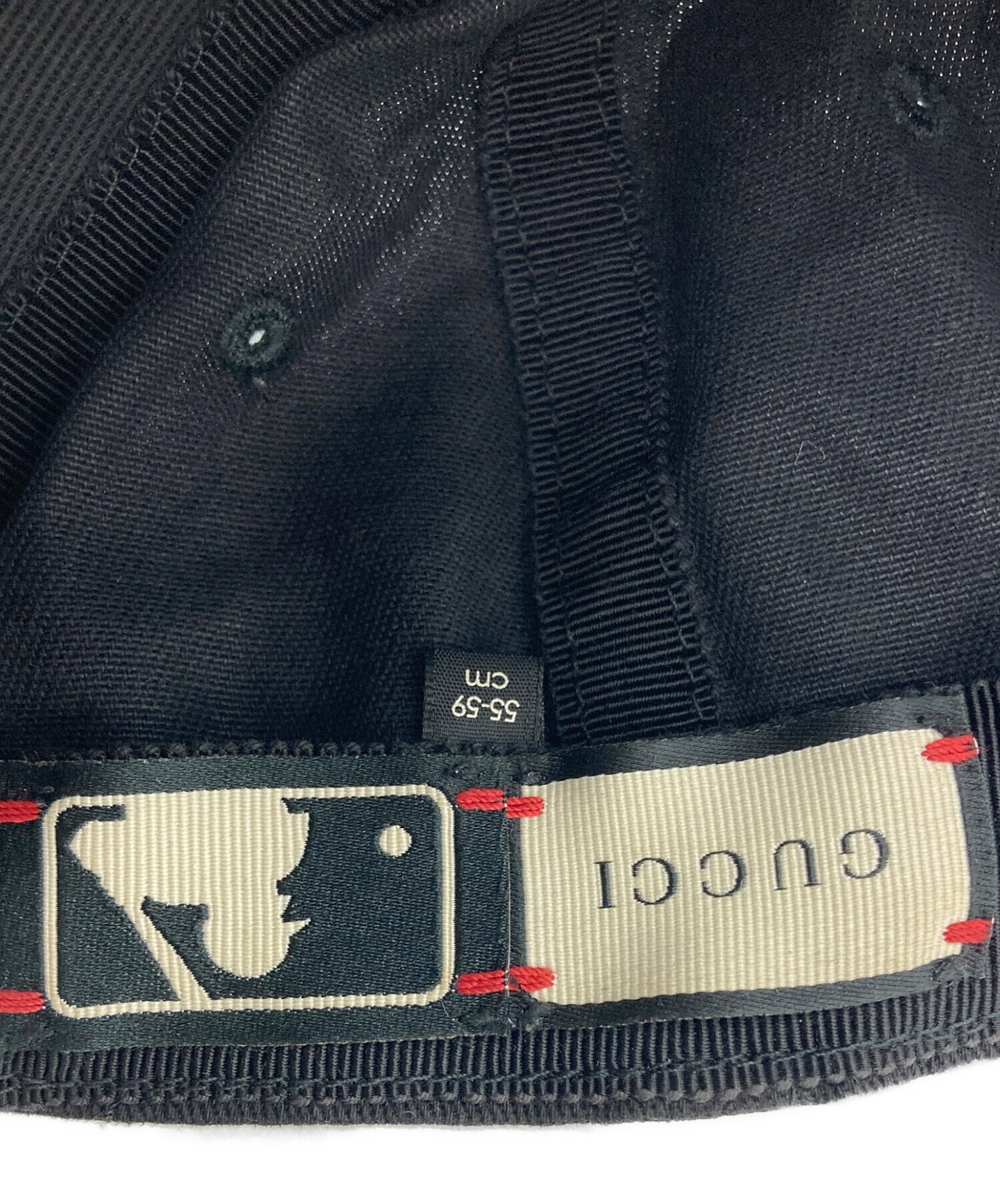 中古・古着通販】GUCCI (グッチ) NYY 刺繍ベースボールキャップ/MLB