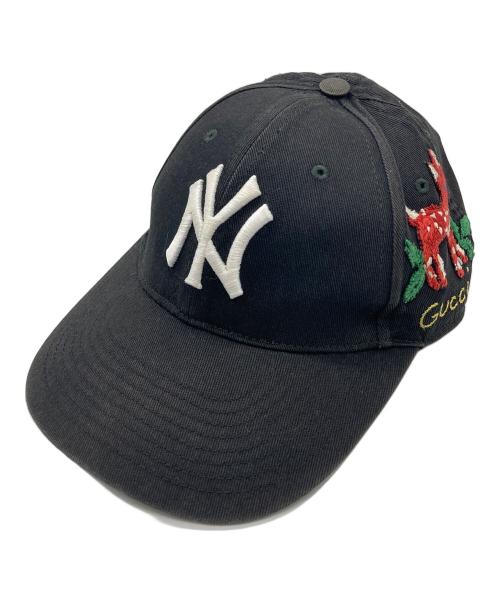 中古・古着通販】GUCCI (グッチ) NYY 刺繍ベースボールキャップ/MLB