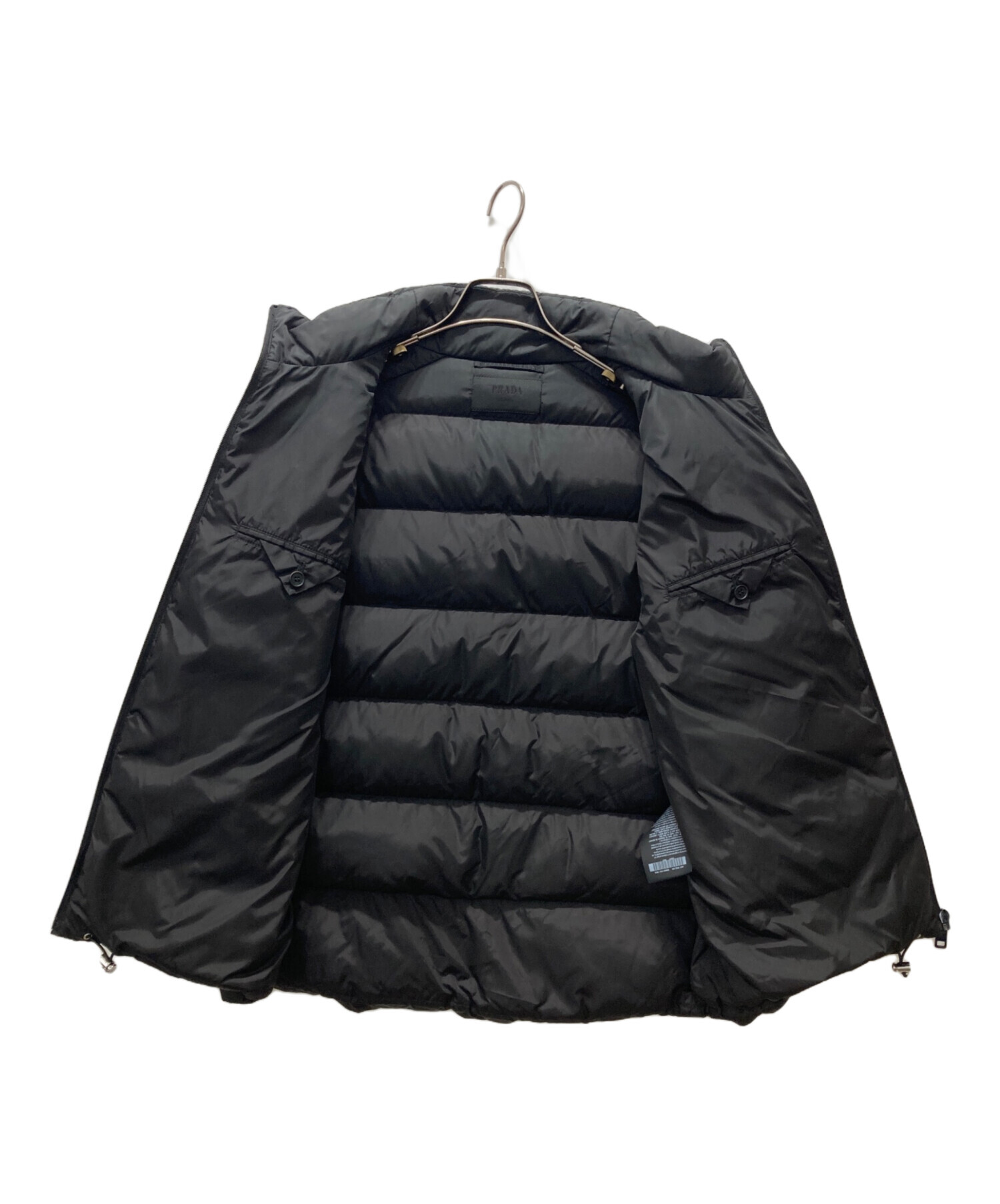 未使用級極美品 PRADA プラダ ダウンベスト ブラック 50 XL 三角ロゴ