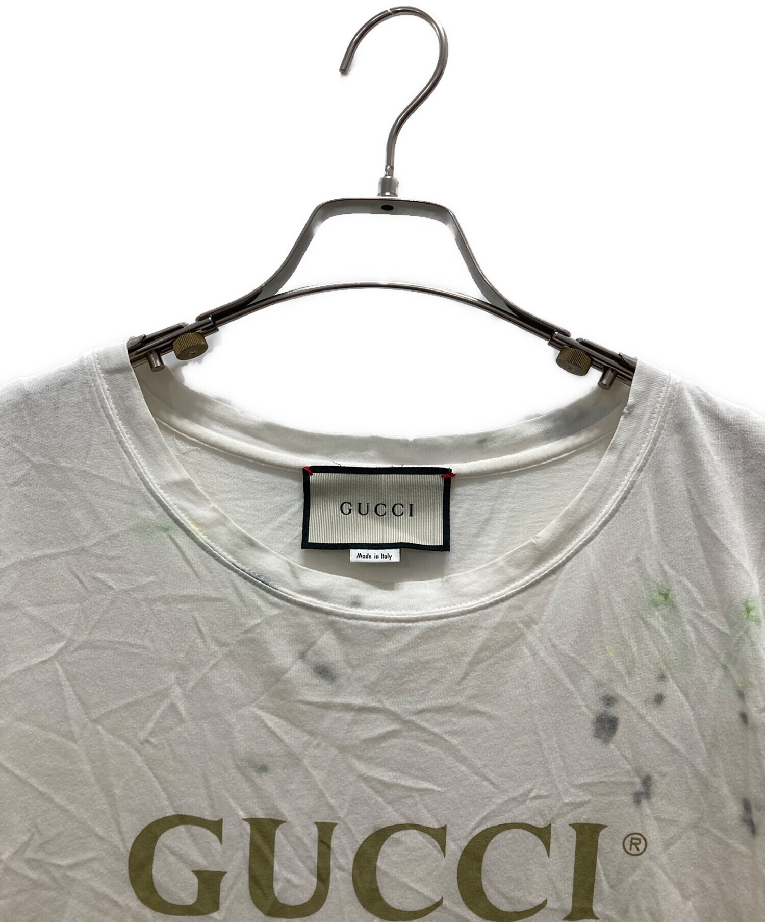 中古・古着通販】GUCCI (グッチ) タイダイロゴプリントTシャツ