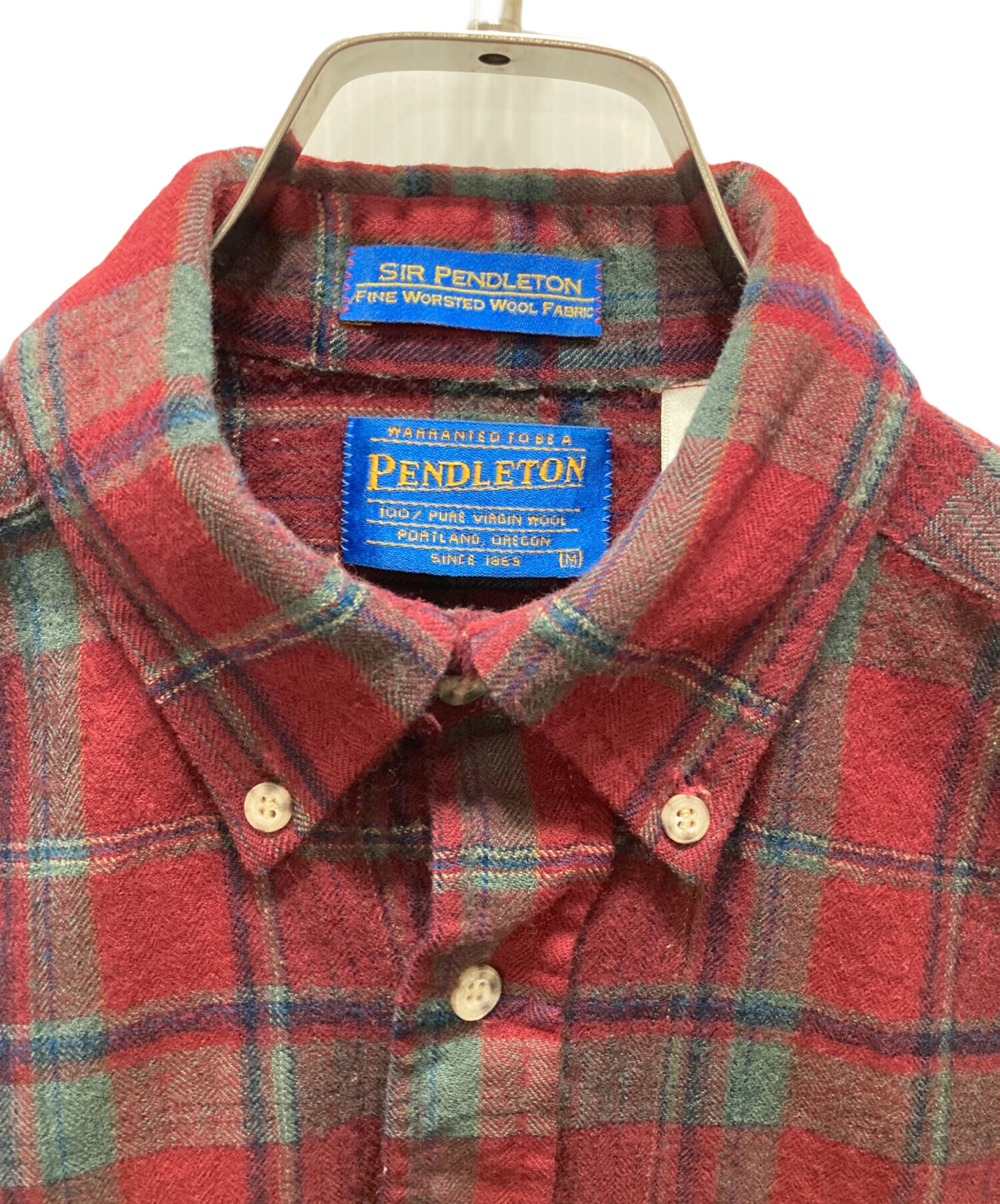 【新品未使用】Pendleton ペンドルトン ウール チェックベスト 赤 XL 中古・古着通販】PENDLETON (ペンドルトン) ウールチェックシャツ