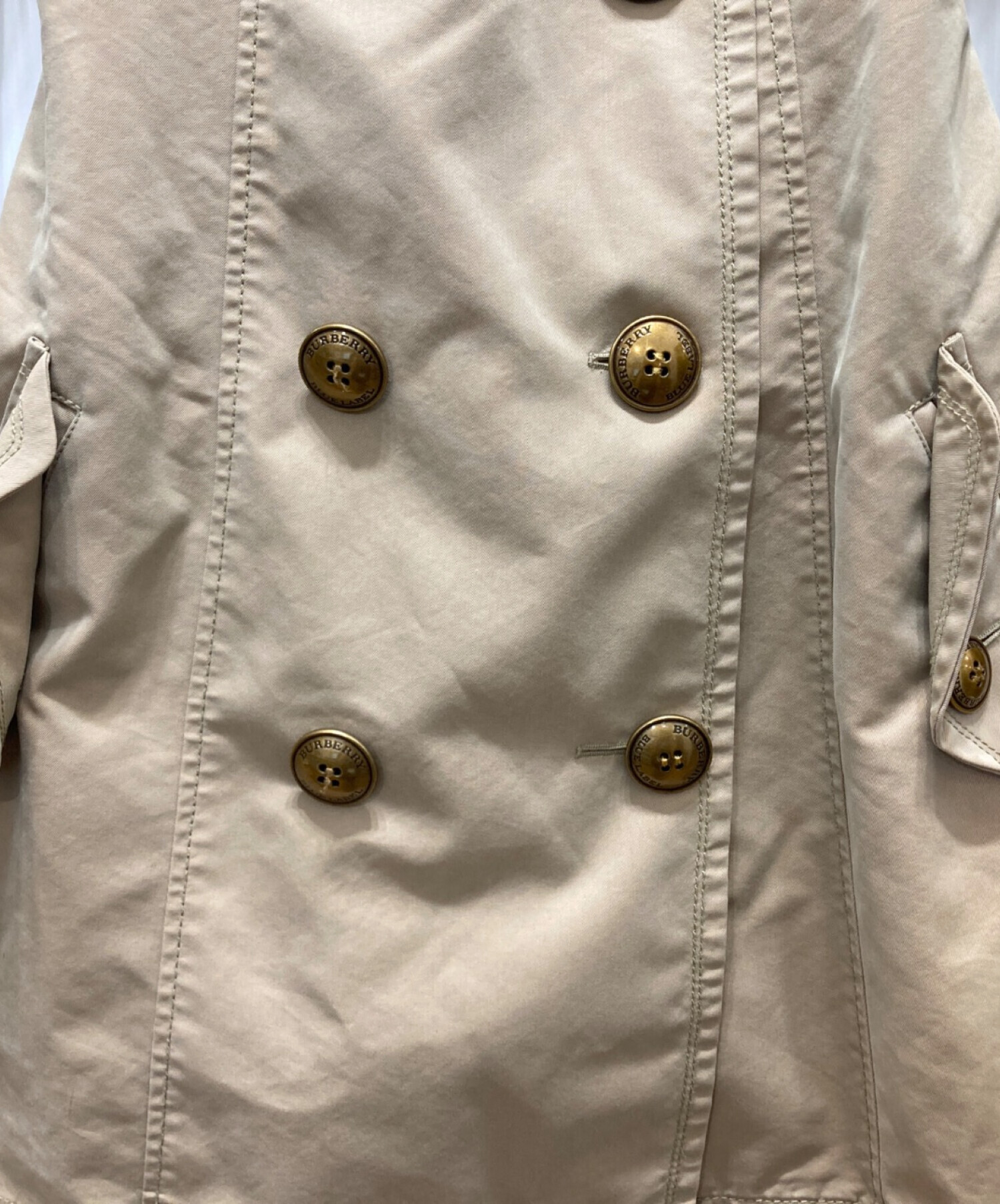 BURBERRY BLUE LABEL トレンチコート ロゴベルト ホース刺繍 中古・古着通販】BURBERRY BLUE LABEL (バーバリー ブルー レーベル
