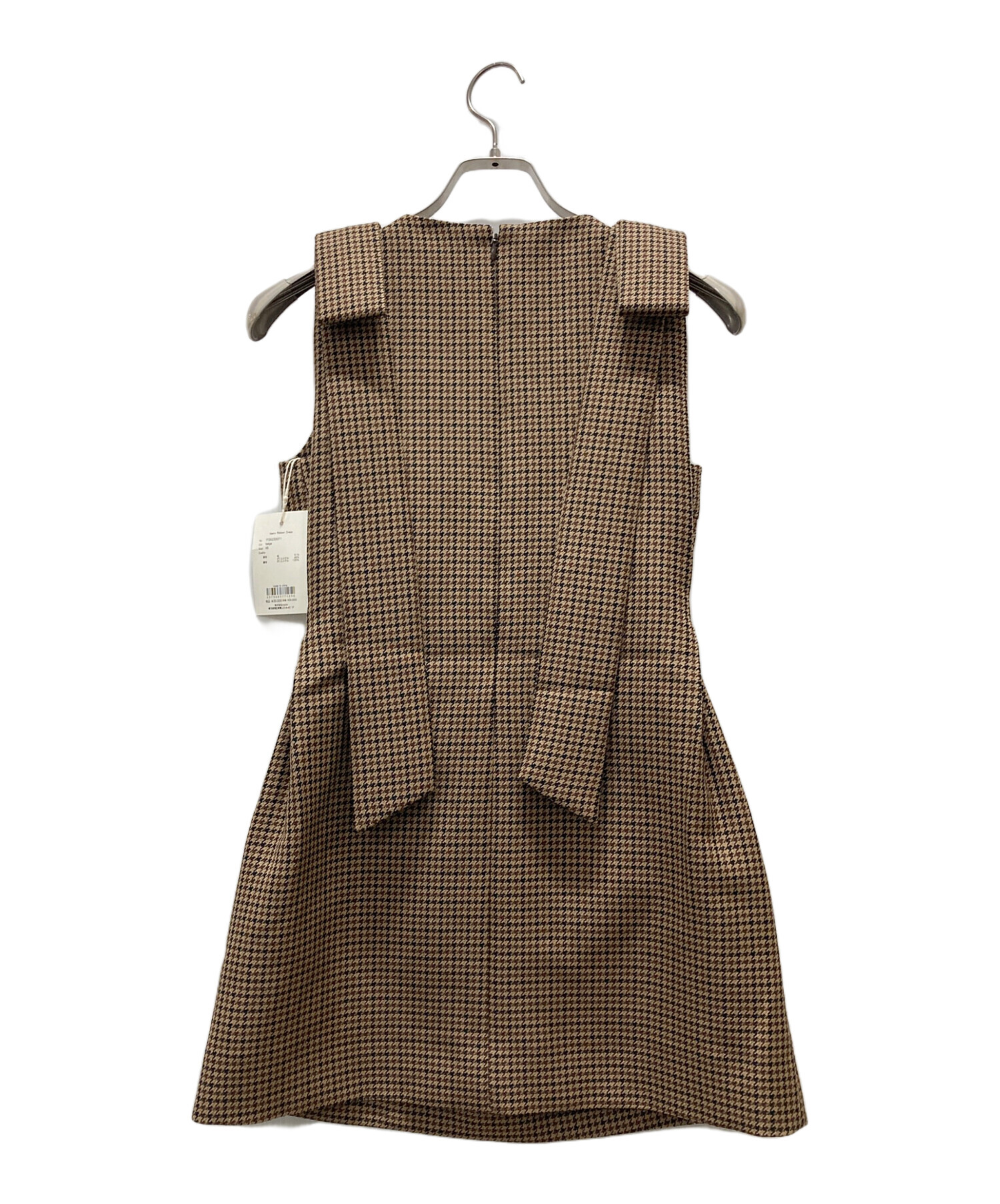 【新品タグ付】THE TOE Veere Ribbon Dress ベージュ S 中古・古着通販】THE TOE (ザ・トゥー) Veere Ribbon Dress ブラウン