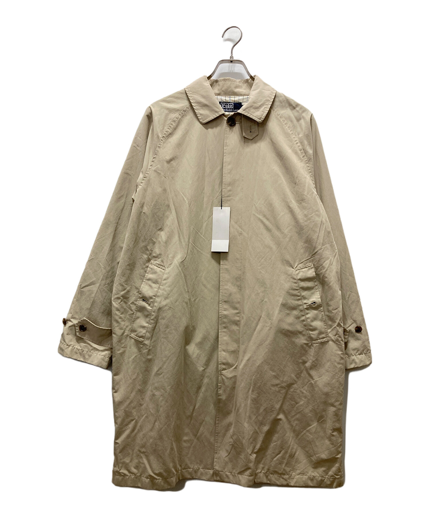 80s90s ラルフローレンRalph Lauren一枚袖ステンカラーコート 中古・古着通販】POLO RALPH LAUREN (ポロ・ラルフローレン) ステン