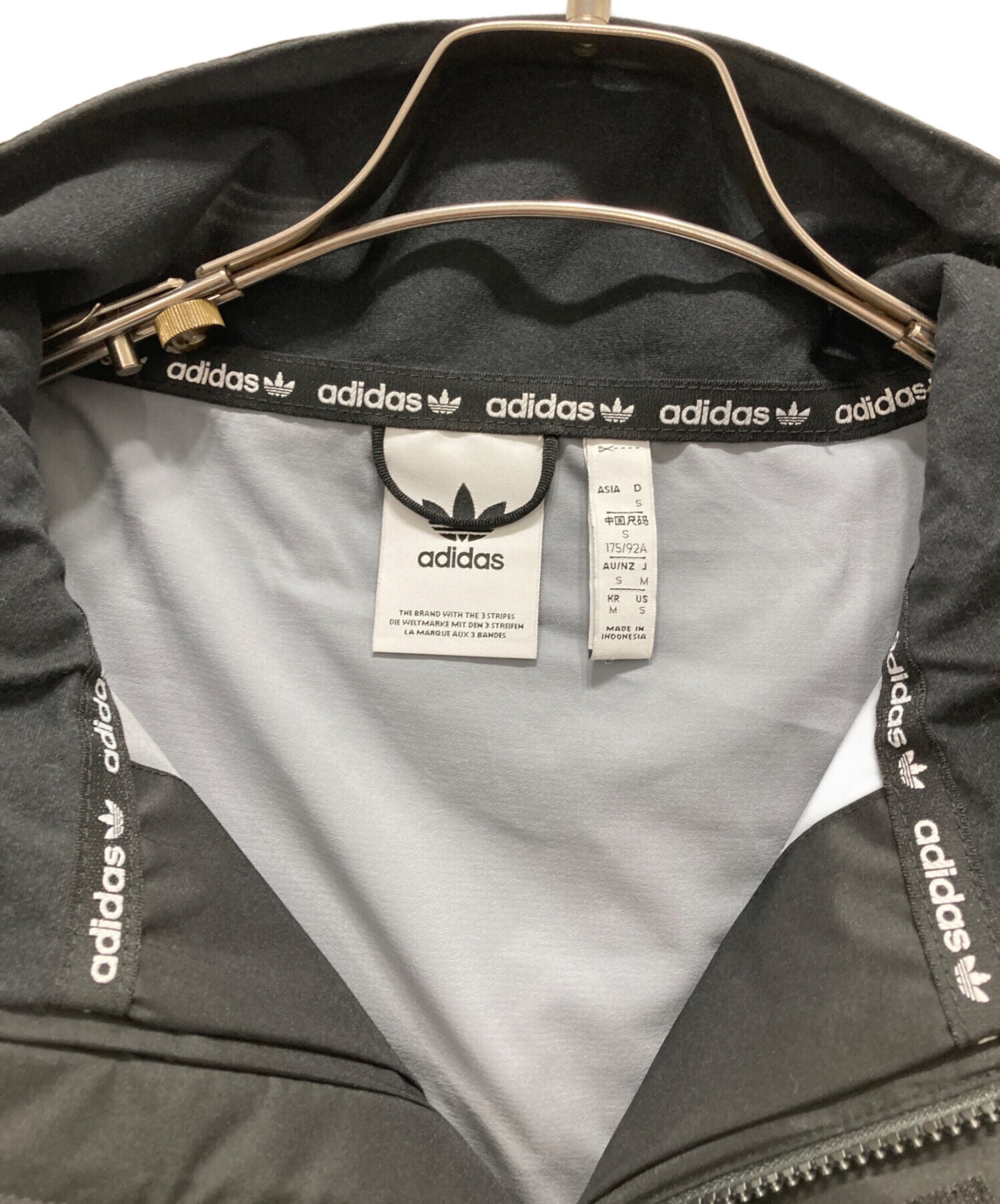 中古・古着通販】adidas (アディダス) アノラックパーカー ブラック