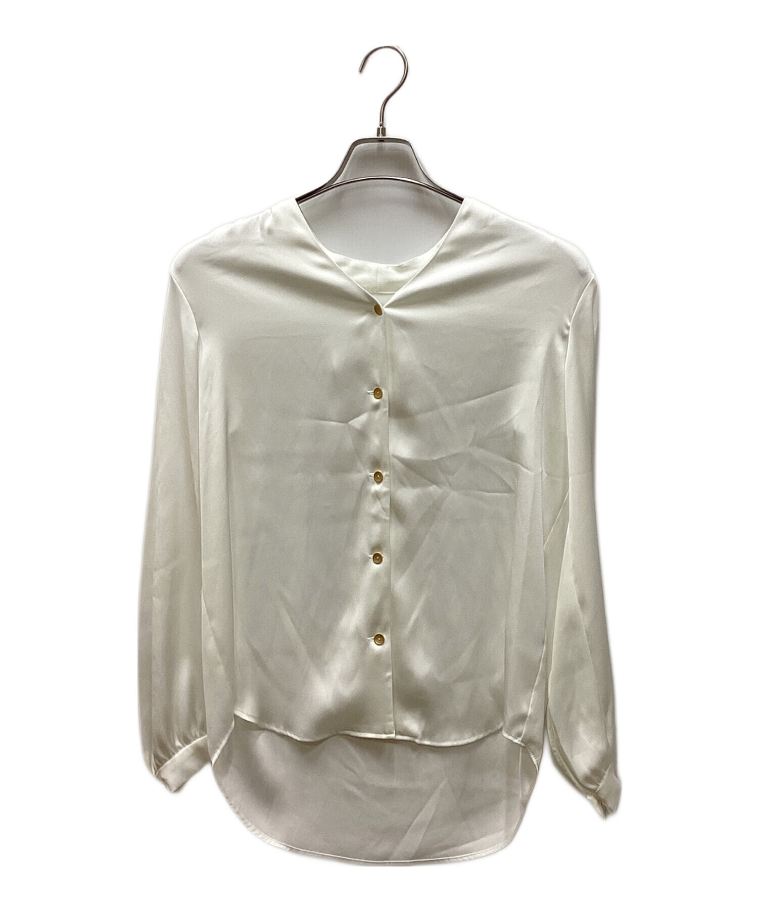 ユナイテッドアローズ ブラウス UNITED ARROWS ネイビーホワイト襟