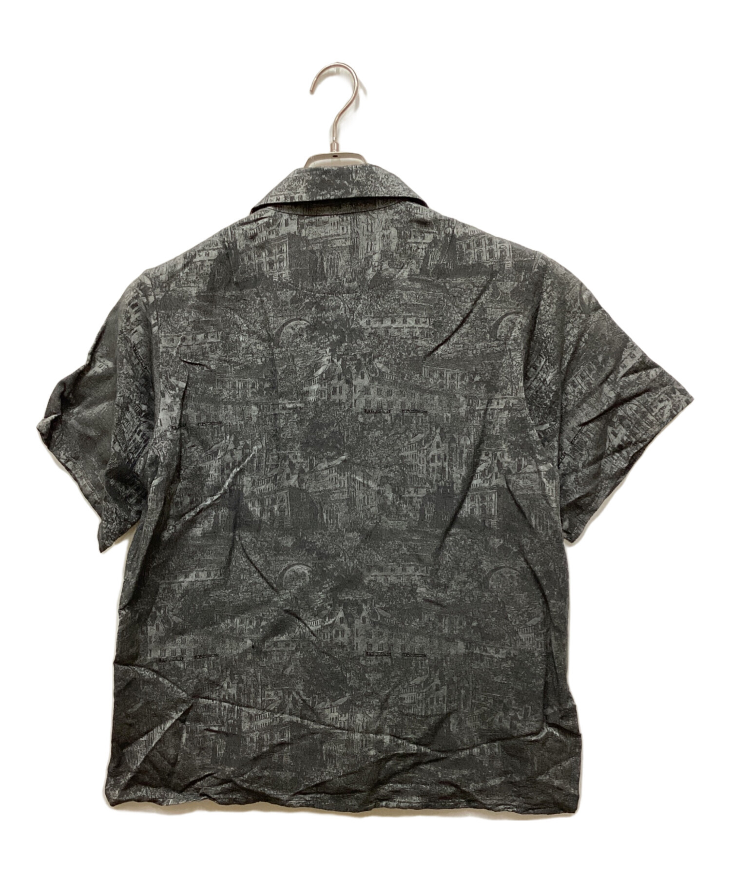 中古・古着通販】ETHOSENS (エトセンス) Jaquard SS shirt グレー