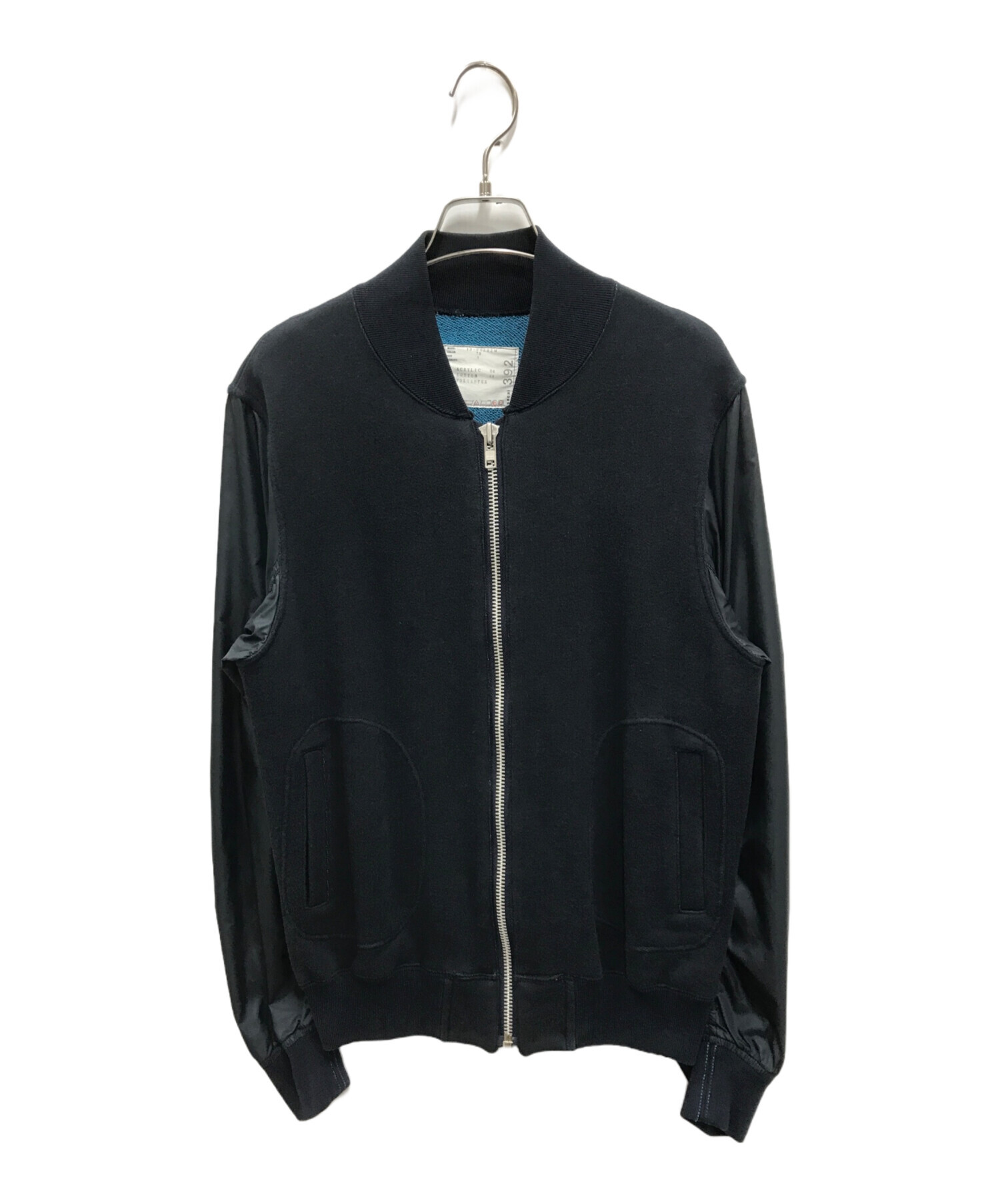 中古・古着通販】sacai (サカイ) 袖切替ブルゾン ネイビー 中古・古着通販】sacai (サカイ) 袖切替ブルゾン ネイビー