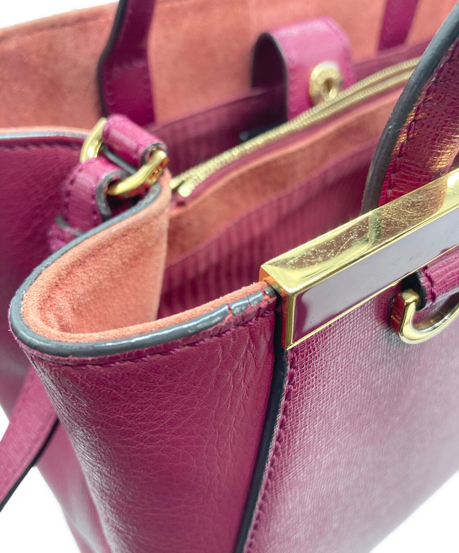 中古・古着通販】FENDI (フェンディ) 2WAYバッグ バーガンディー 
