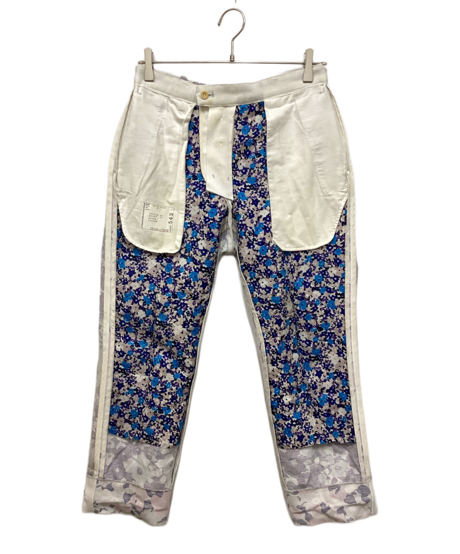中古・古着通販】sacai (サカイ) 刺繍花柄パンツ ホワイト