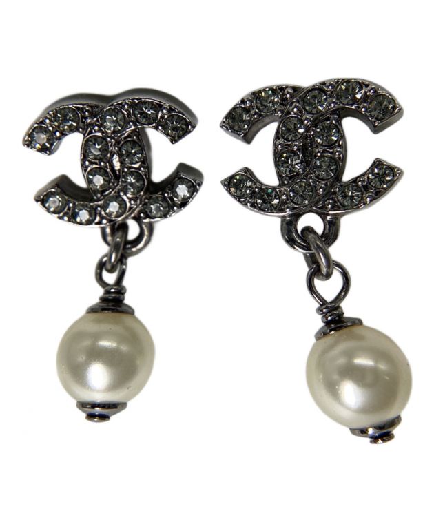 中古・古着通販】CHANEL (シャネル) ココマークラインストーンパール