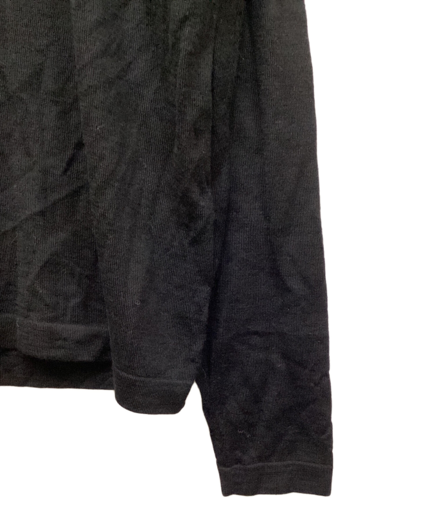 中古・古着通販】BALMAIN (バルマン) カシミヤ混ロゴニット ブラック 
