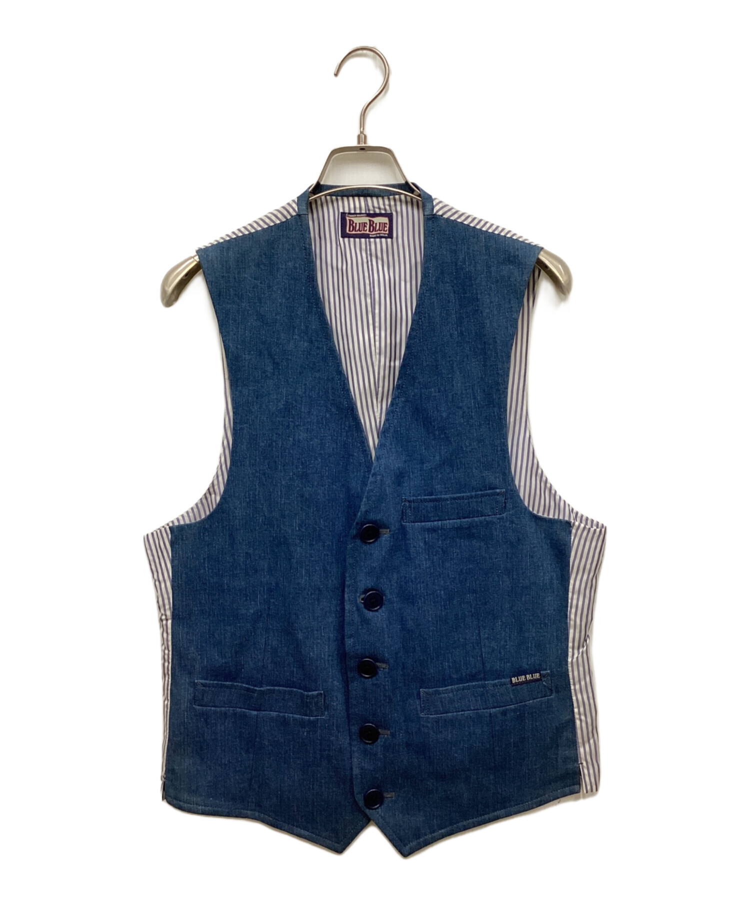 中古・古着通販】BLUE BLUE (ブルーブルー) ジレ インディゴ
