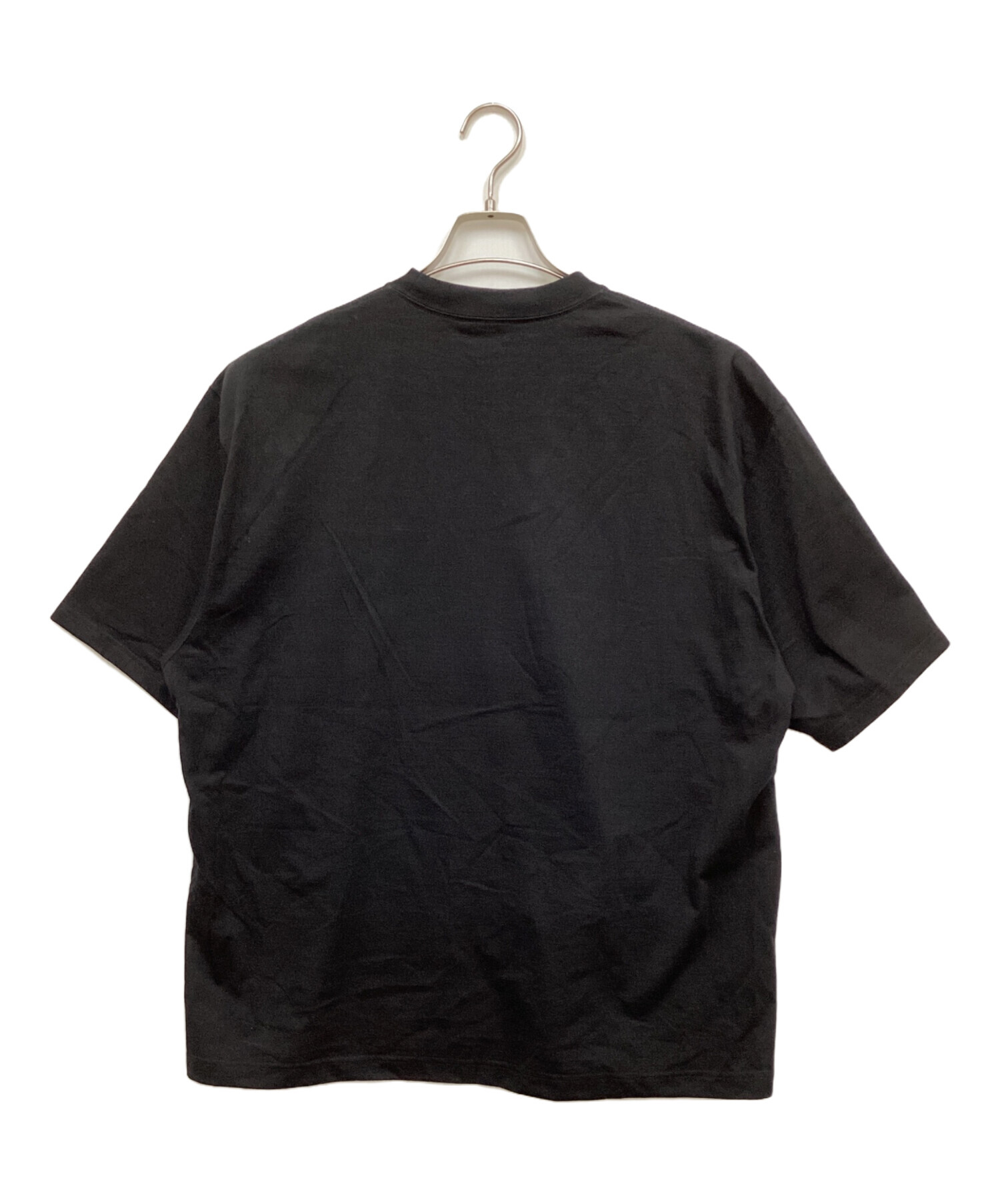 中古・古着通販】ENNOY (エンノイ) 刺繍ロゴTシャツ ブラック サイズ:L