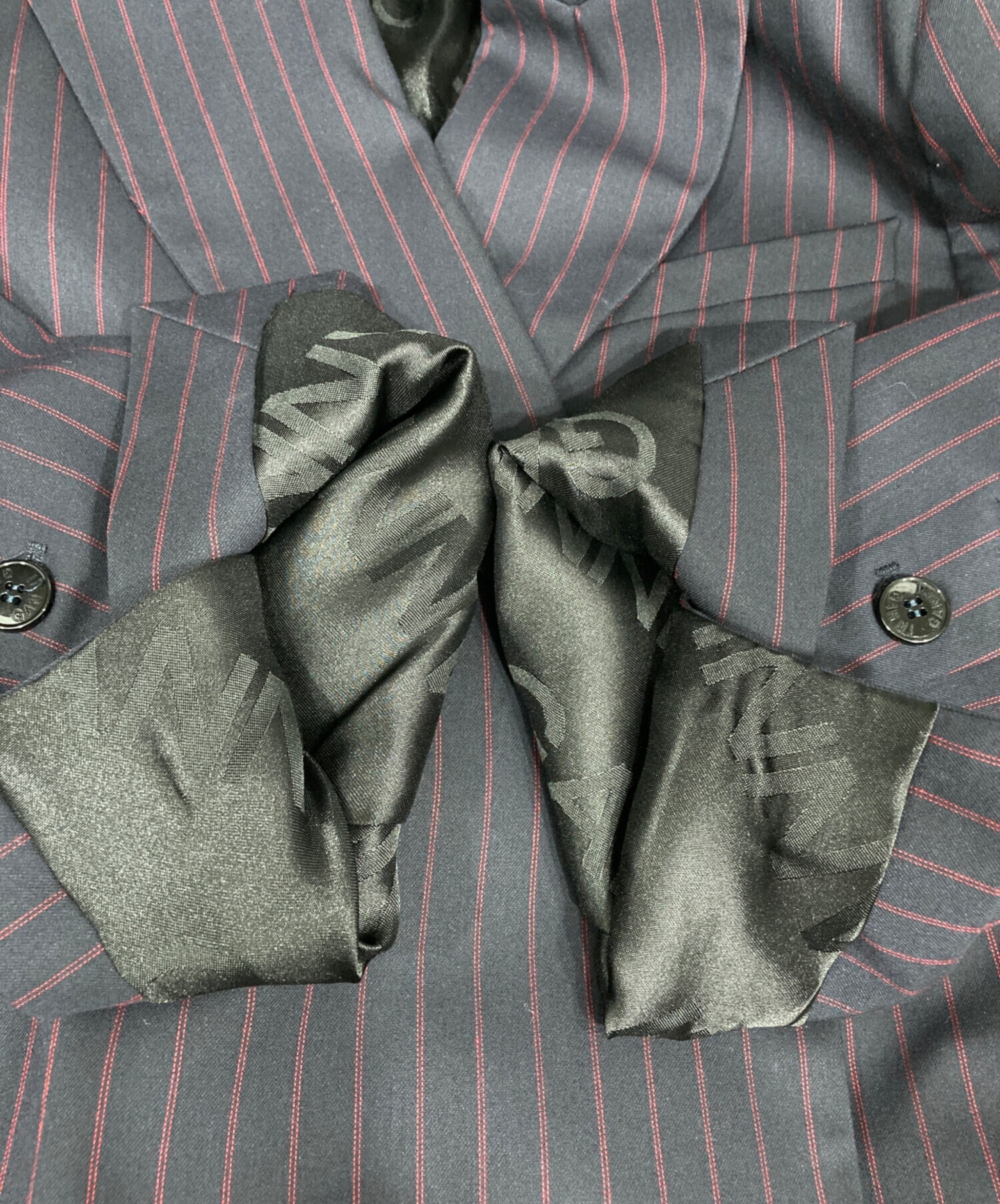 中古・古着通販】GANNI (ガニー) ピンストライプ変形テーラード