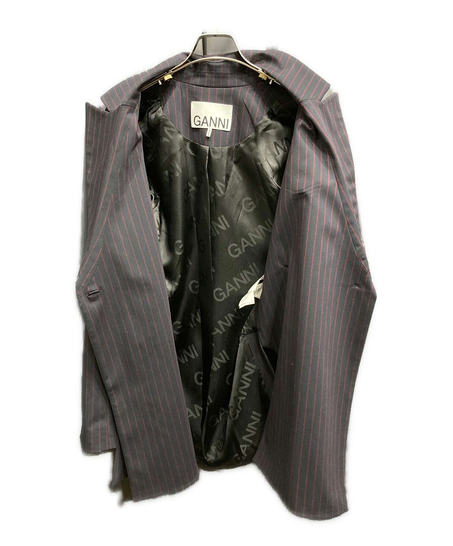 中古・古着通販】GANNI (ガニー) ピンストライプ変形テーラード