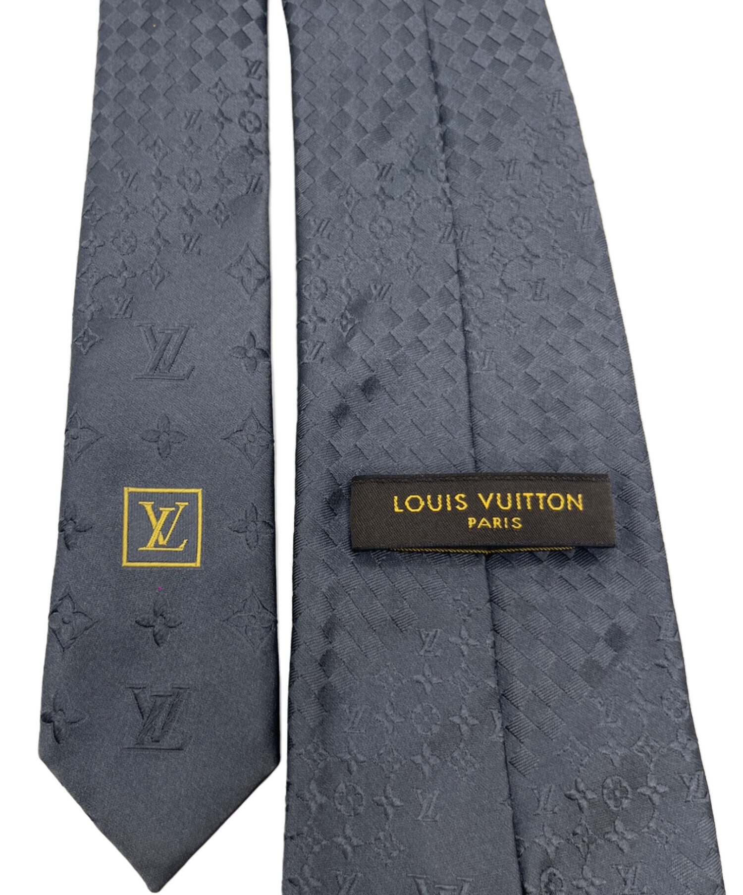 新品未使用 LOUIS VUITTON グレー ネクタイ 中古・古着通販】LOUIS VUITTON (ルイ ヴィトン) ネクタイ グレー