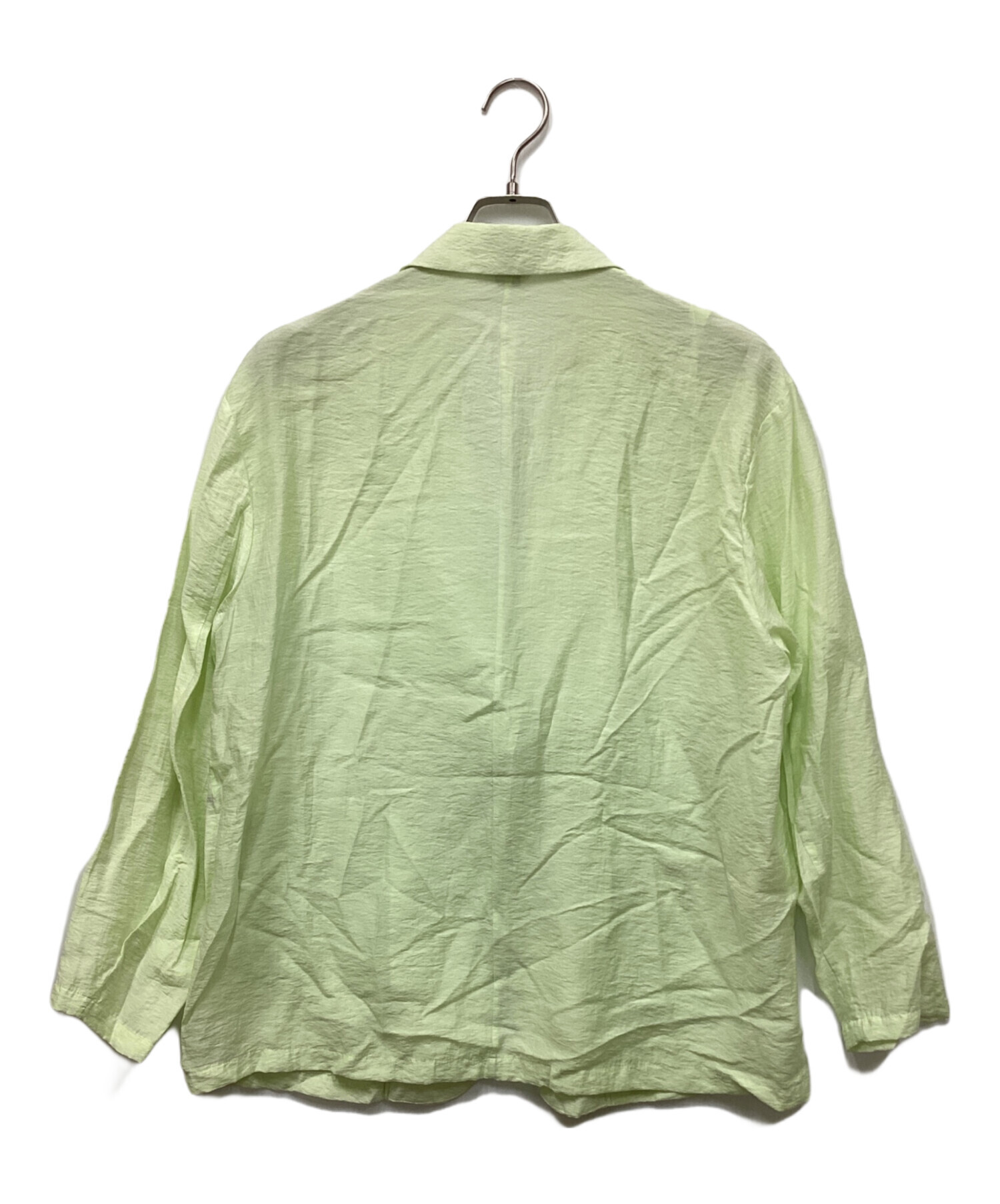 【未使用品】CLANE クラネ SHEER TAILORED SHIRT ミント 中古・古着通販】CLANE (クラネ) SHEER TAILORED SHIRT/テーラード