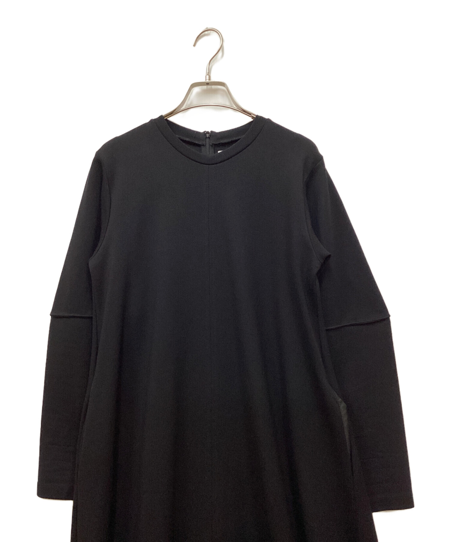 UN3D. アンスリード ロングワンピース バルーン 長袖 ブラック 36 中古・古着通販】UN3D. (アンスリード) バルーンカットワンピース