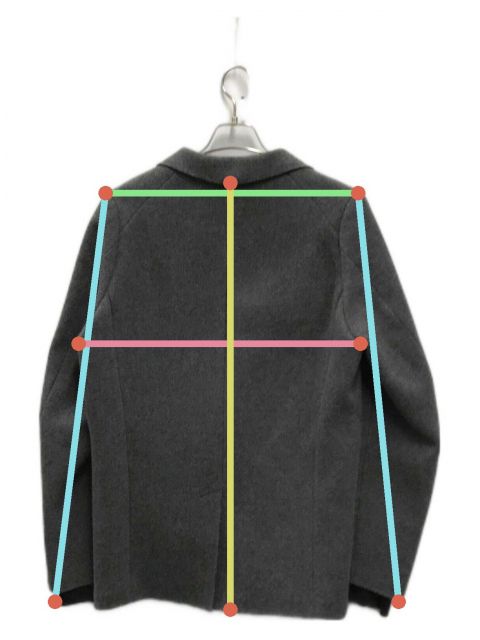 【希少】SUNSEA カットオフメルトンジャケット グレー 2 SUNSEA(サンシー) STEVUES N．M BRUSHED BLOUSONチェック スキッパー