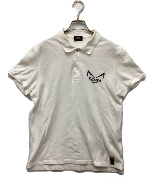 中古・古着通販】FENDI (フェンディ) ポロシャツ ホワイト サイズ:50