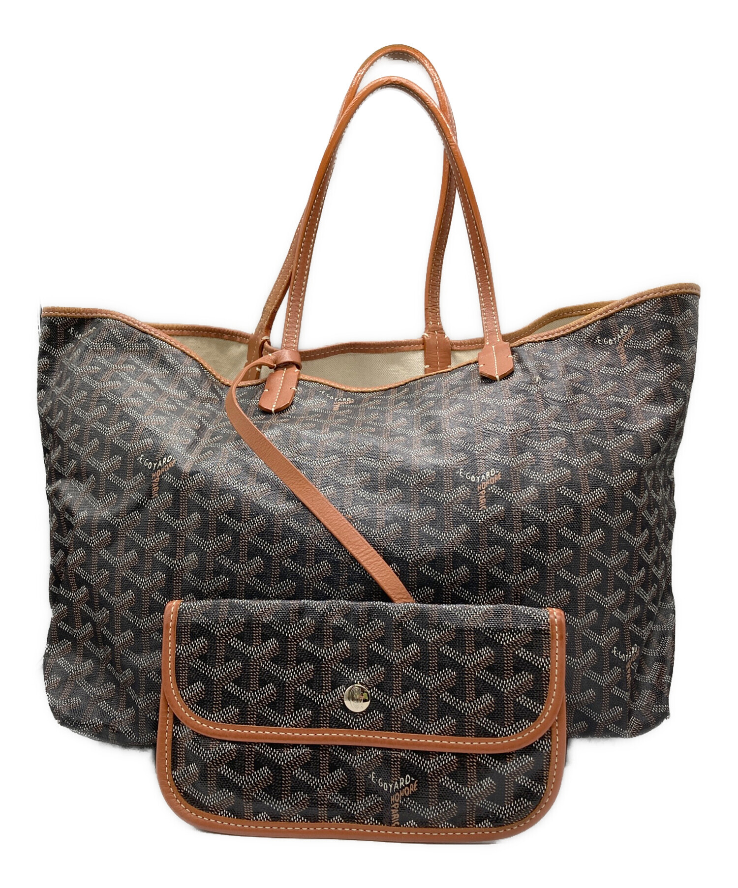 中古・古着通販】GOYARD (ゴヤール) サンルイトートバッグ ブラウン 中古・古着通販】GOYARD (ゴヤール) サンルイトートバッグ ブラウン