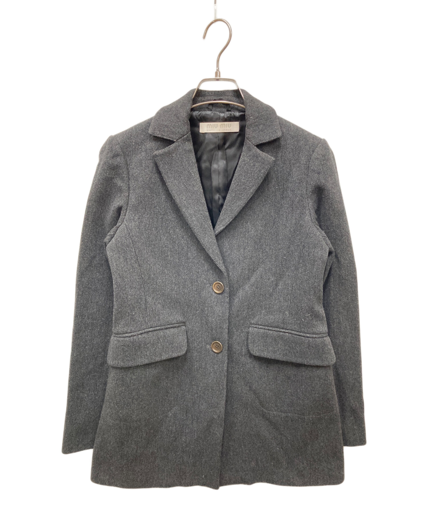 中古・古着通販】MIU MIU (ミュウミュウ) バックスリット2Bジャケット 