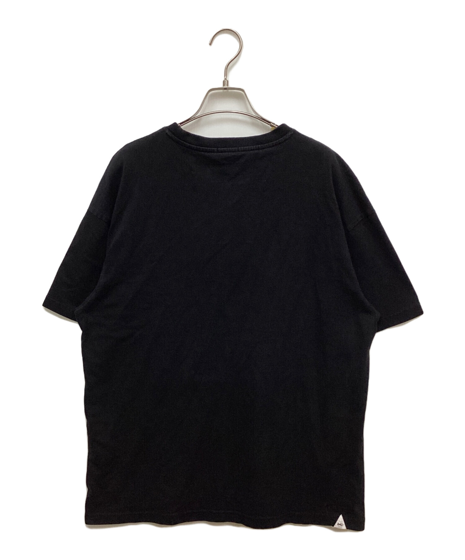中古・古着通販】Denham (デンハム) ロゴ刺繍Tシャツ ブラック サイズ 