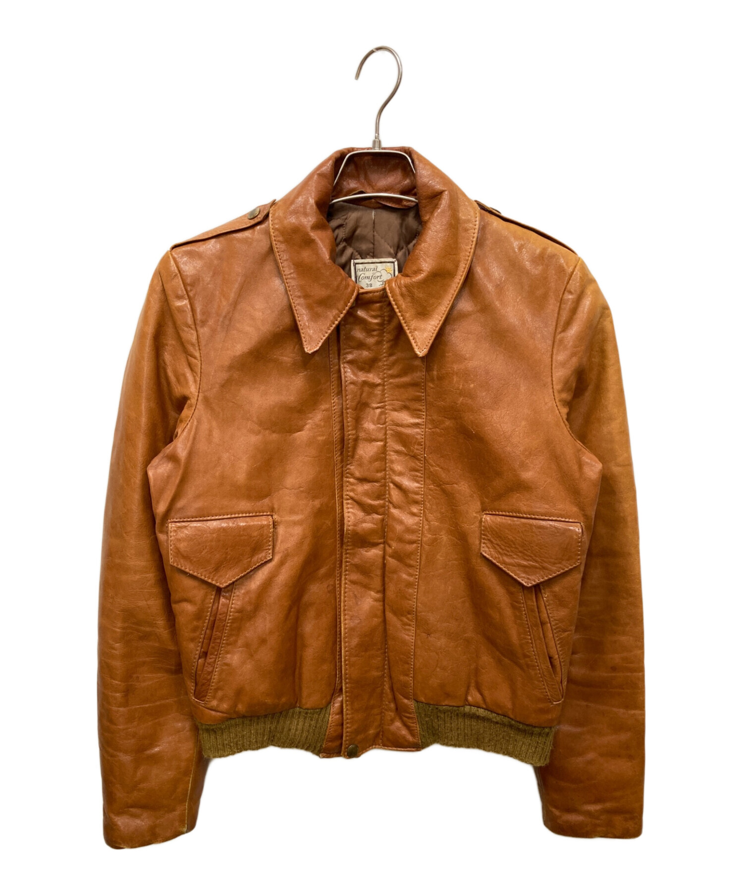 70s VINTAGE ナチュラルコンフォート レザージャケット メンズ 38 70s