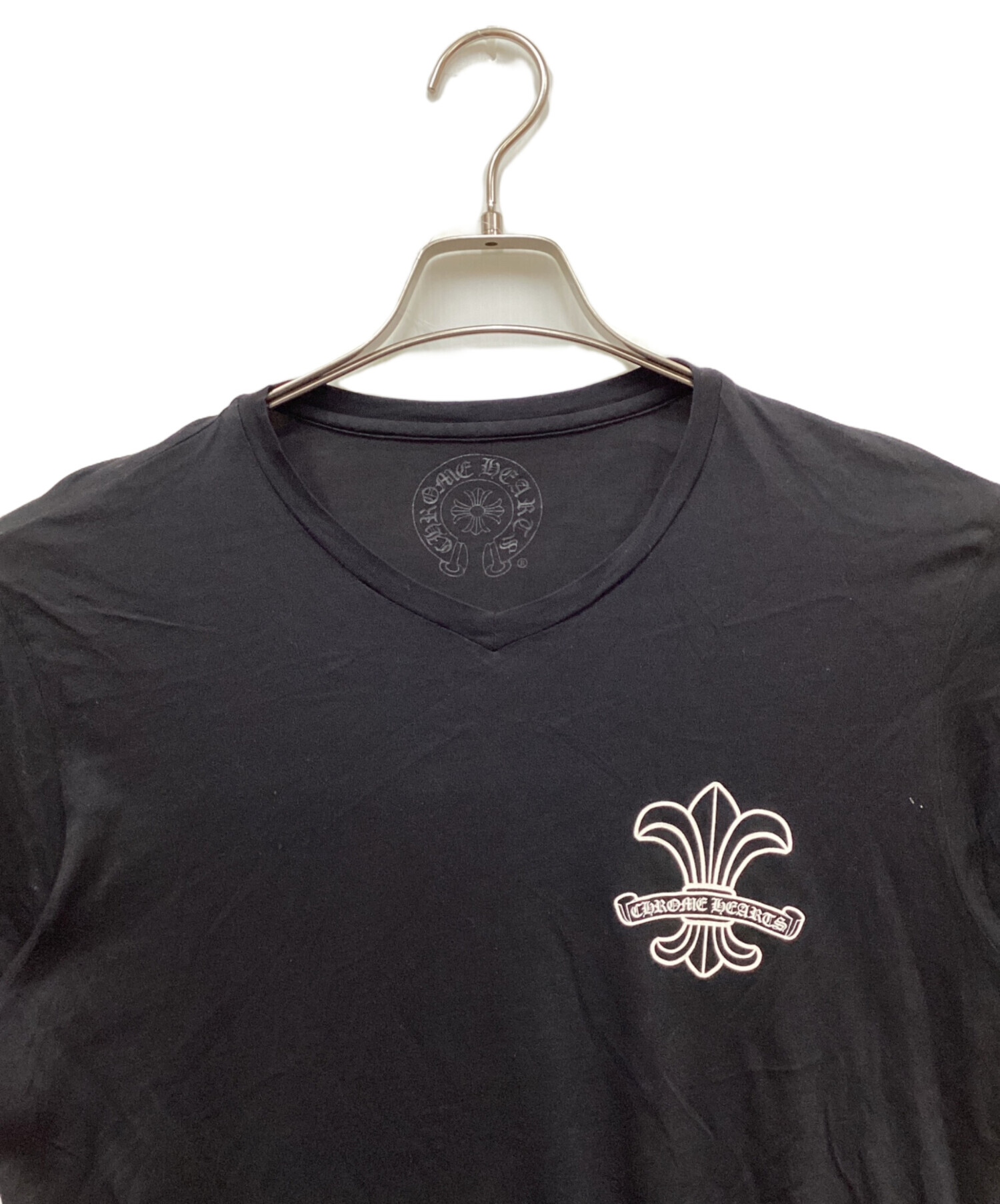 中古・古着通販】CHROME HEARTS (クロムハーツ) ロゴプリントVネックT 