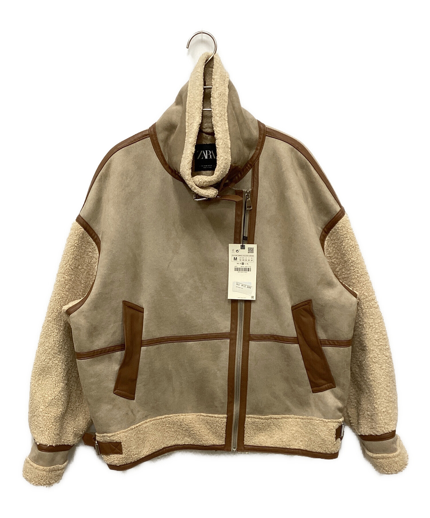 中古・古着通販】ZARA (ザラ) エコムートンジャケット ベージュ サイズ 