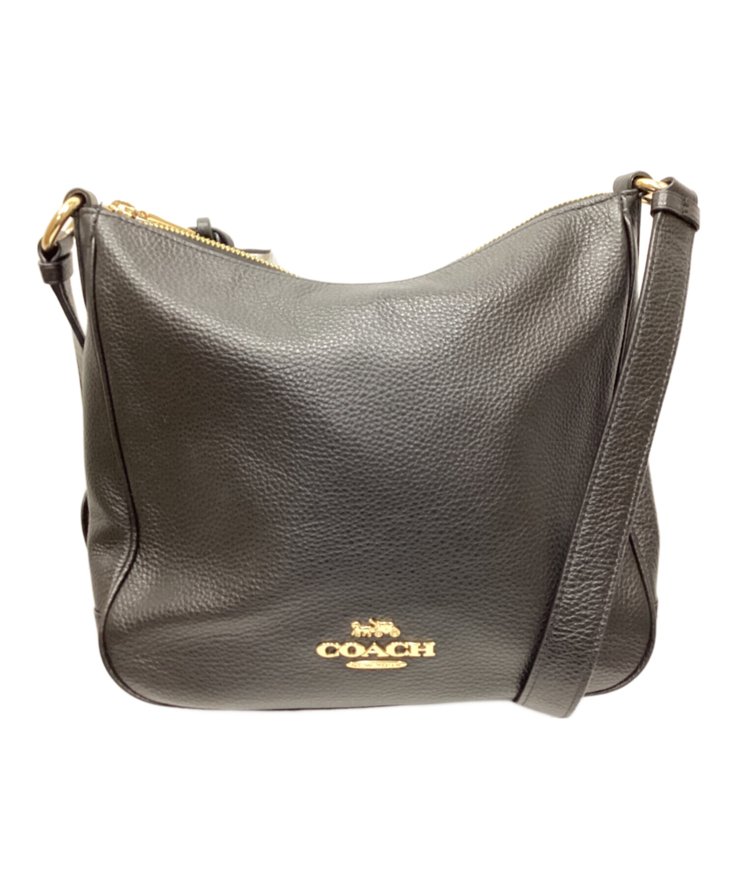 コーチ COACH C1648  エリー ファイル  ショルダーバッグ レザー レディース  中古 中古・古着通販】COACH (コーチ) エリーファイルバッグ ブラック