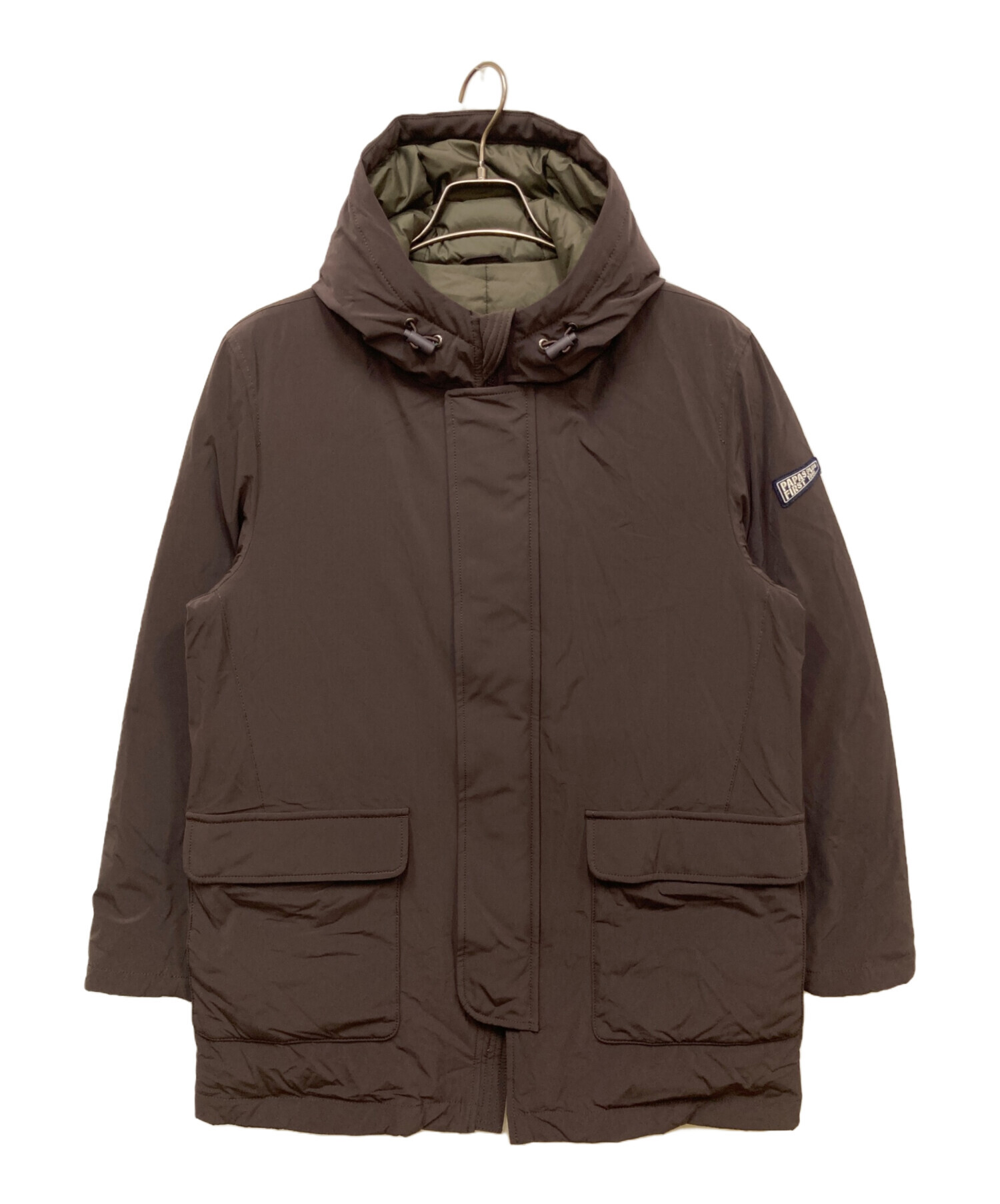 中古・古着通販】PAPAS PLUS (パパスプラス) ダウンコート ブラウン 