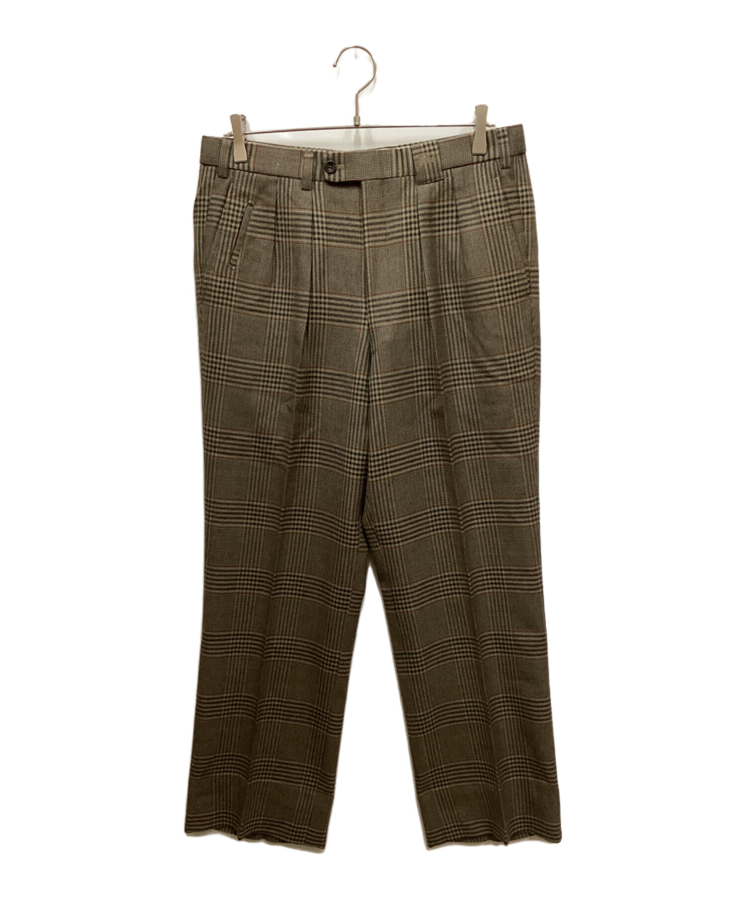 Burberry ブラウン チェック柄 スラックス 中古・古着通販】Burberry's (バーバリーズ) チェック柄スラックス