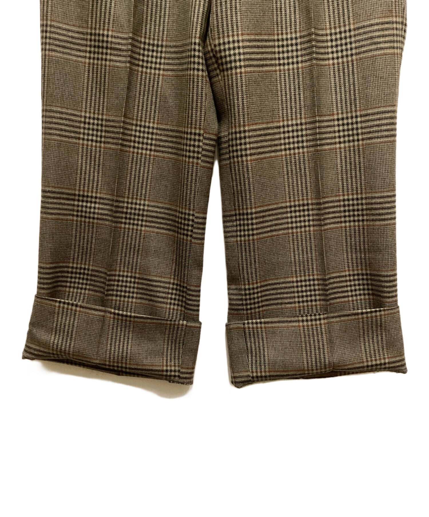 Burberry ブラウン チェック柄 スラックス 中古・古着通販】Burberry's (バーバリーズ) チェック柄スラックス