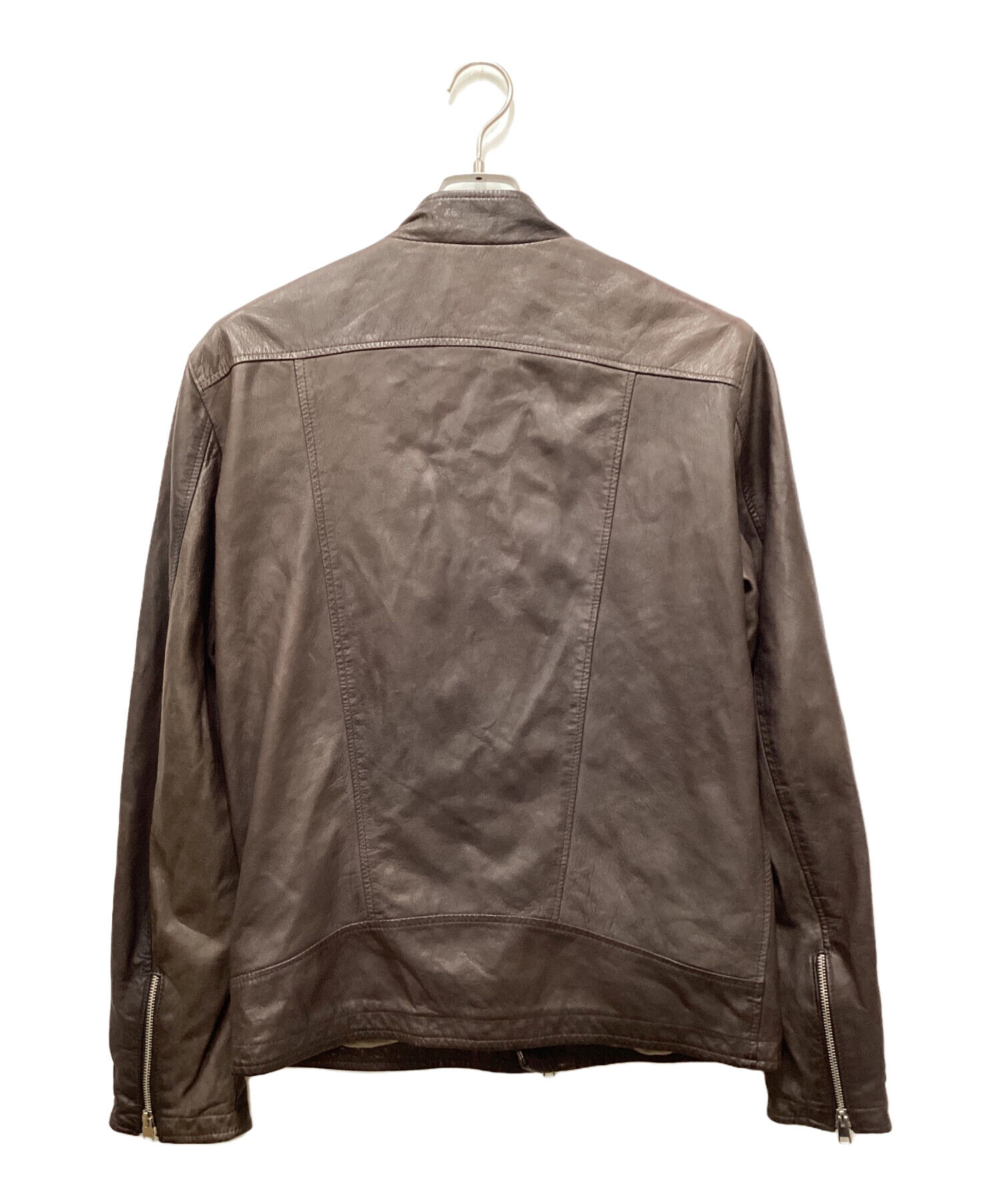 delan デラン　ダークブラウン シングルライダース 程よく艶めくオトコらしさはレザーでね / Delan（デラン / ディラン