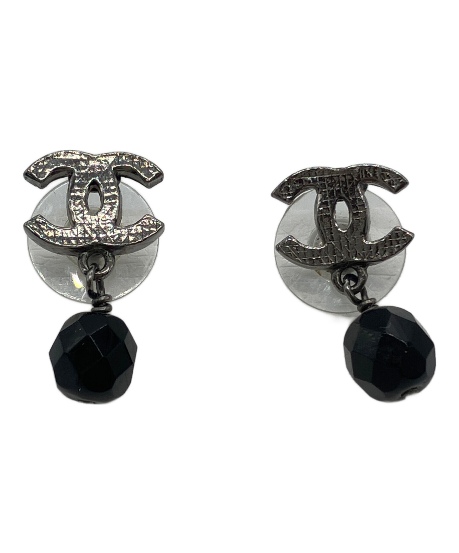 中古・古着通販】CHANEL (シャネル) ストーン付ココマークピアス 