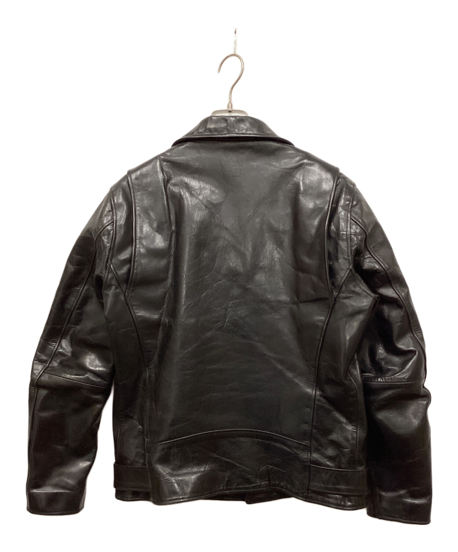 JACKROSE ブラックレザー ダブルライダースジャケット サイズ3