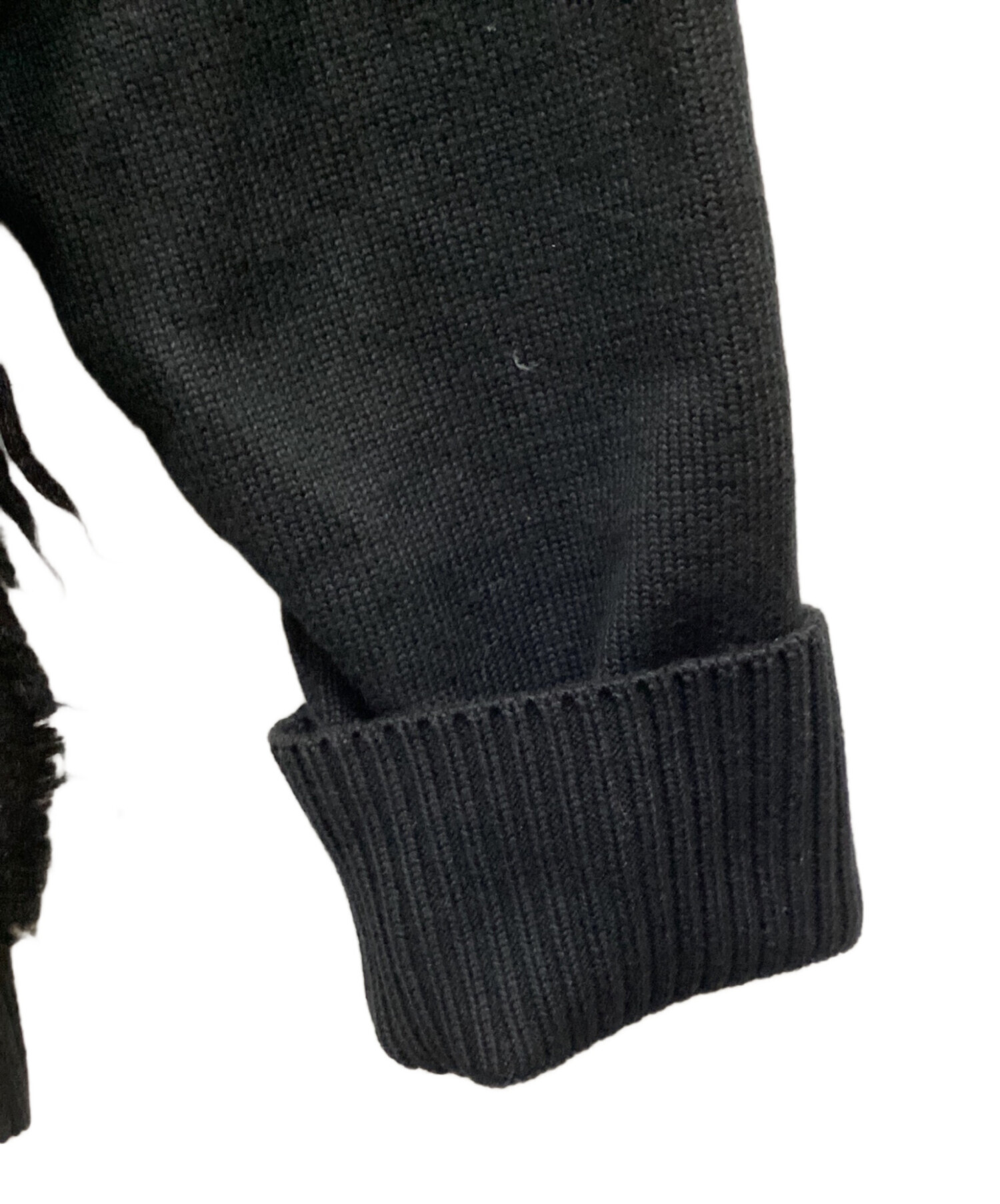 中古・古着通販】AKIRA NAKA (アキラナカ) フリンジニット ブラック