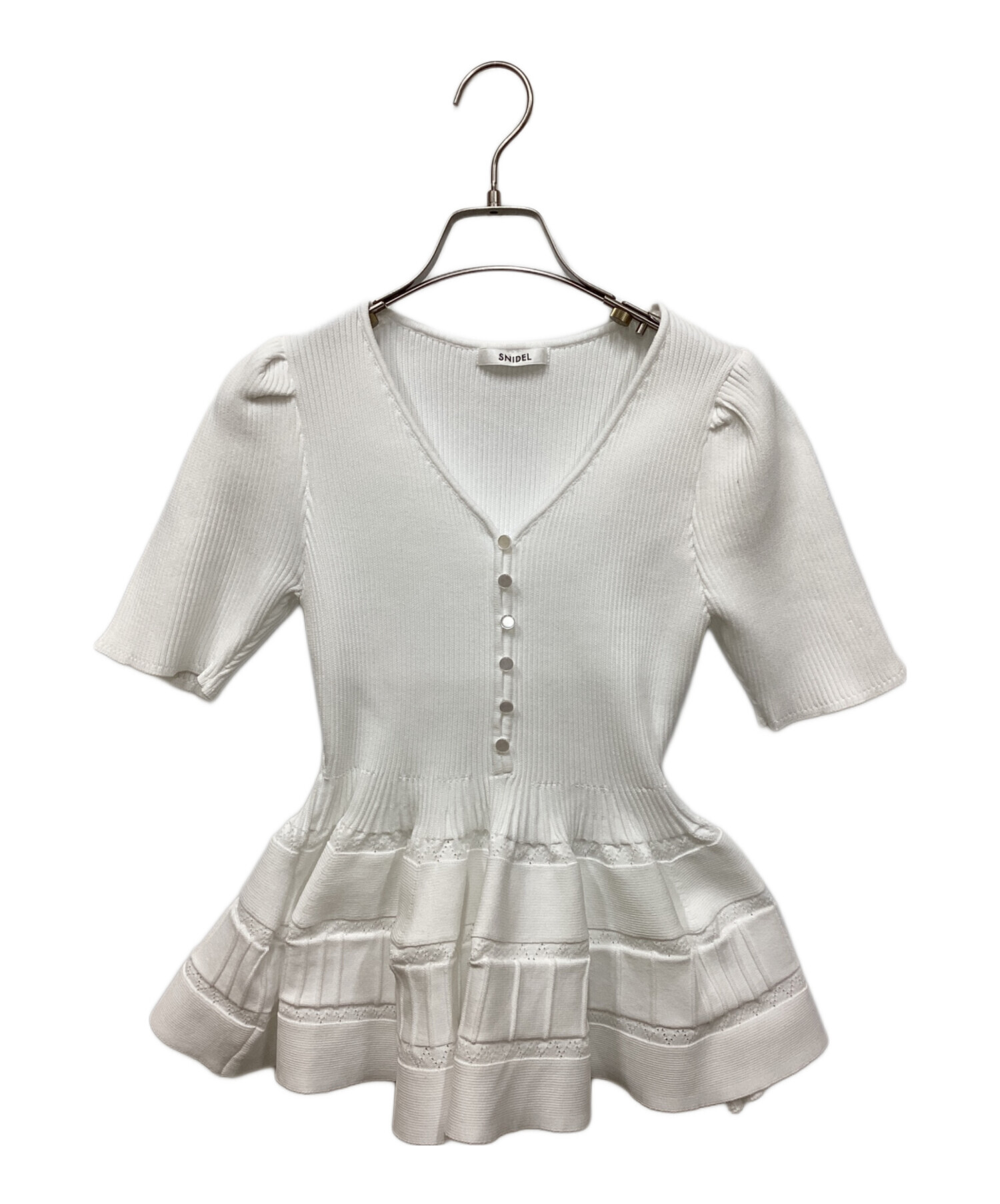 SNIDEL ペプラムカーディガン 中古・古着通販】Snidel (スナイデル) ペプラムカーディガン