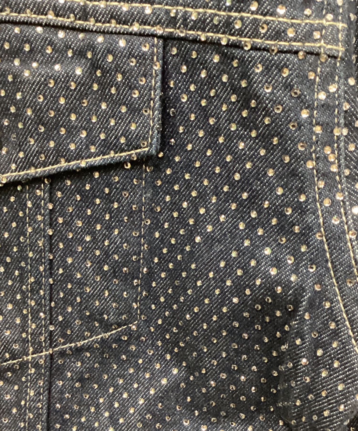 中古・古着通販】ZARA (ザラ) ラインストーンデニムジャケット