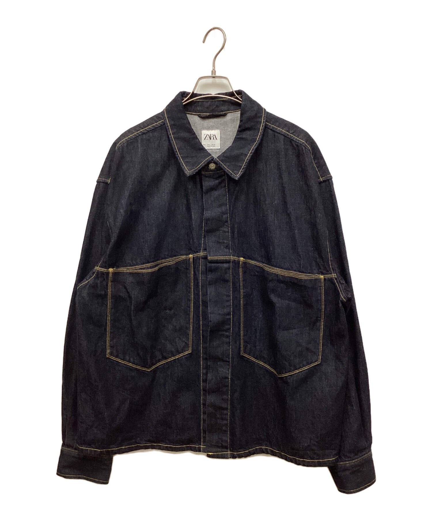 中古・古着通販】ZARA (ザラ) デニムジャケット インディゴ サイズ:L 中古・古着通販】ZARA (ザラ) デニムジャケット インディゴ サイズ:L